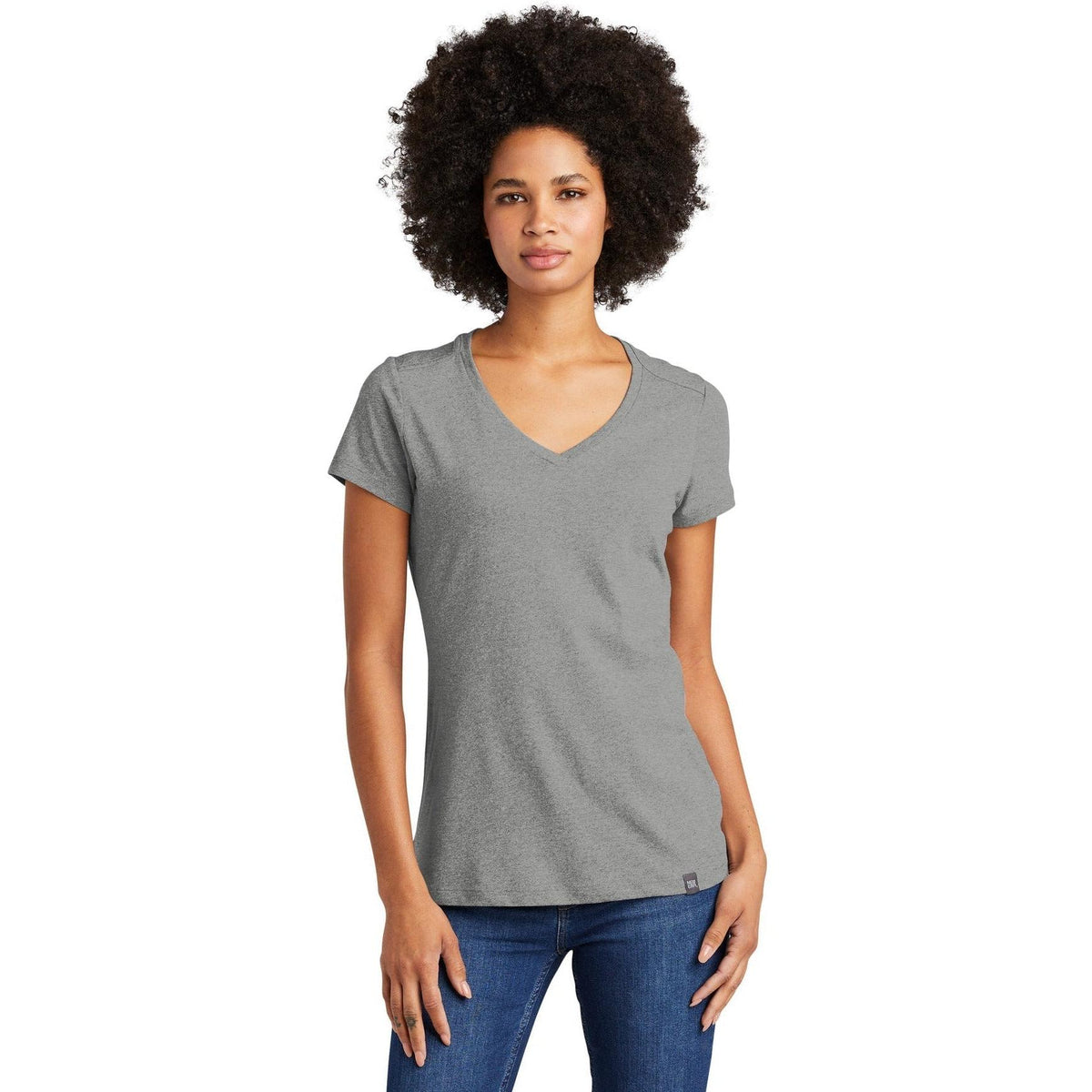 no-logo New Era Ladies Heritage Blend V-Neck Tee-Regular-New Era-Thread Logic