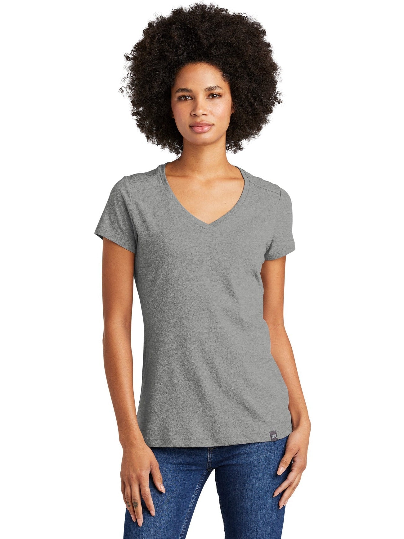no-logo New Era Ladies Heritage Blend V-Neck Tee-Regular-New Era-Thread Logic