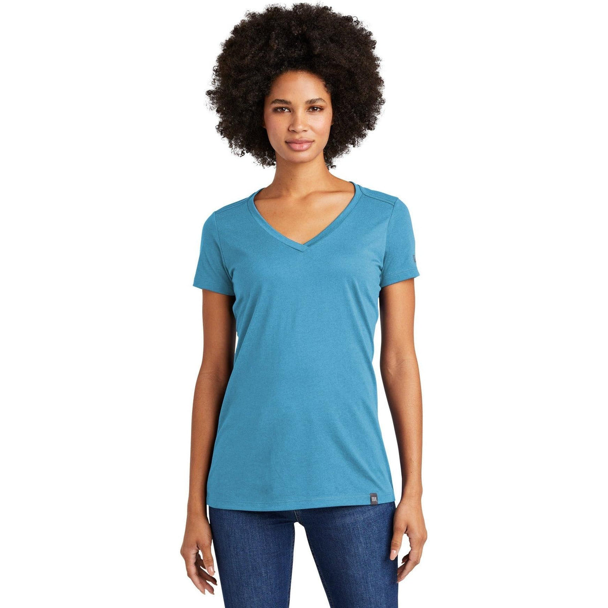 no-logo New Era Ladies Heritage Blend V-Neck Tee-Regular-New Era-Thread Logic