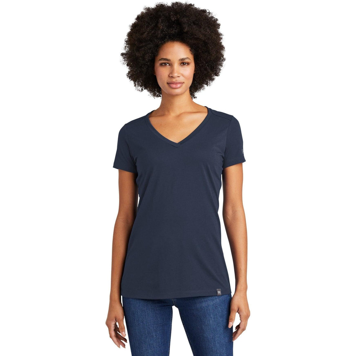 no-logo New Era Ladies Heritage Blend V-Neck Tee-Regular-New Era-Thread Logic
