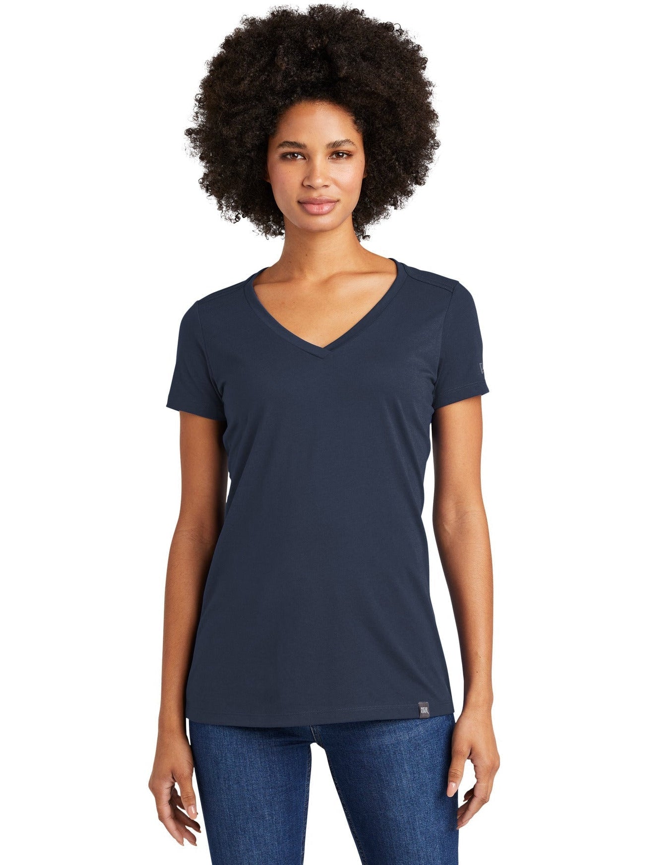 no-logo New Era Ladies Heritage Blend V-Neck Tee-Regular-New Era-Thread Logic