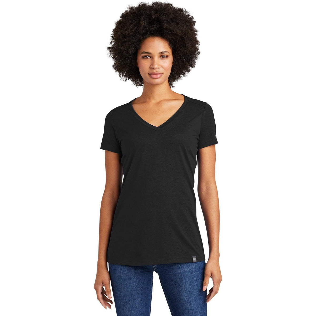 no-logo New Era Ladies Heritage Blend V-Neck Tee-Regular-New Era-Thread Logic