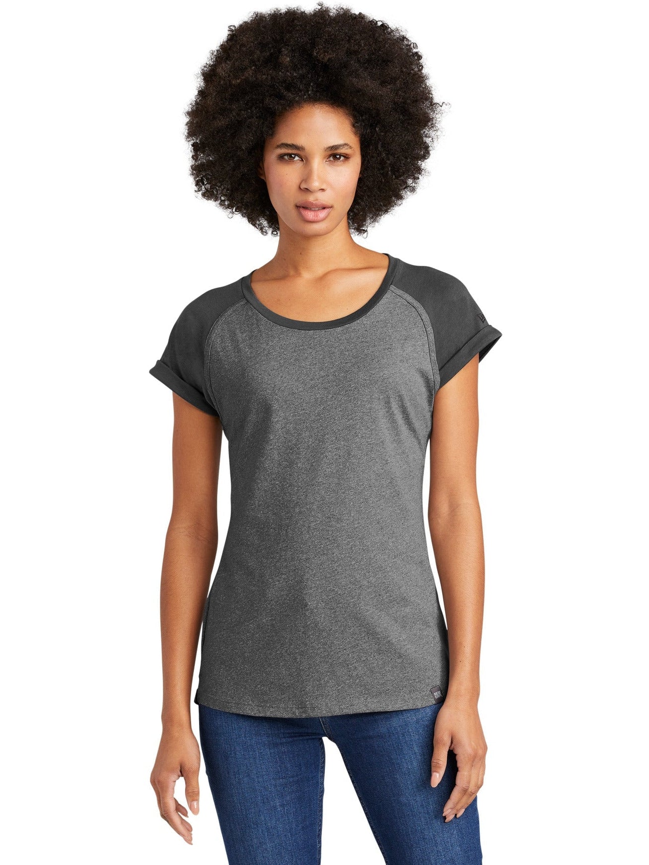 no-logo New Era Ladies Heritage Blend Varsity Tee-Regular-New Era-Thread Logic