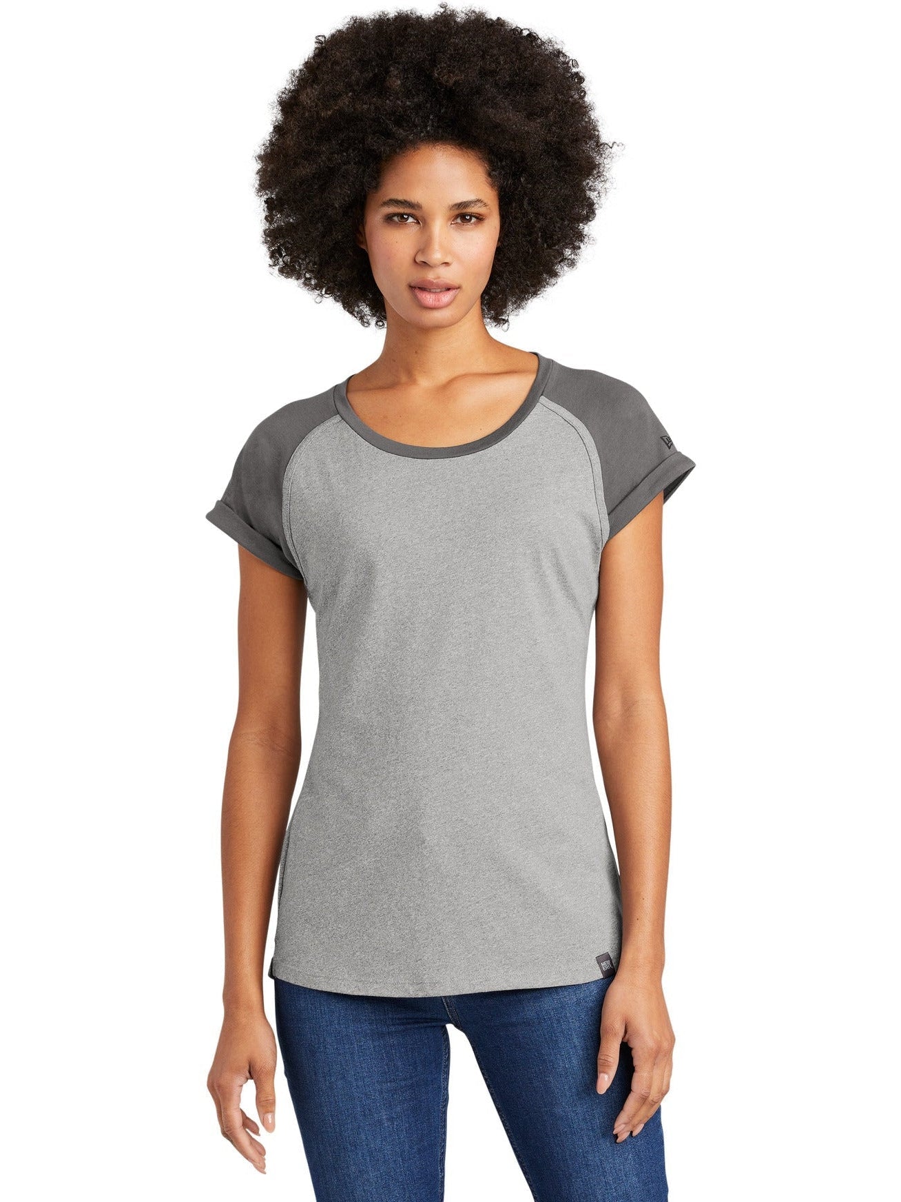 no-logo New Era Ladies Heritage Blend Varsity Tee-Regular-New Era-Thread Logic