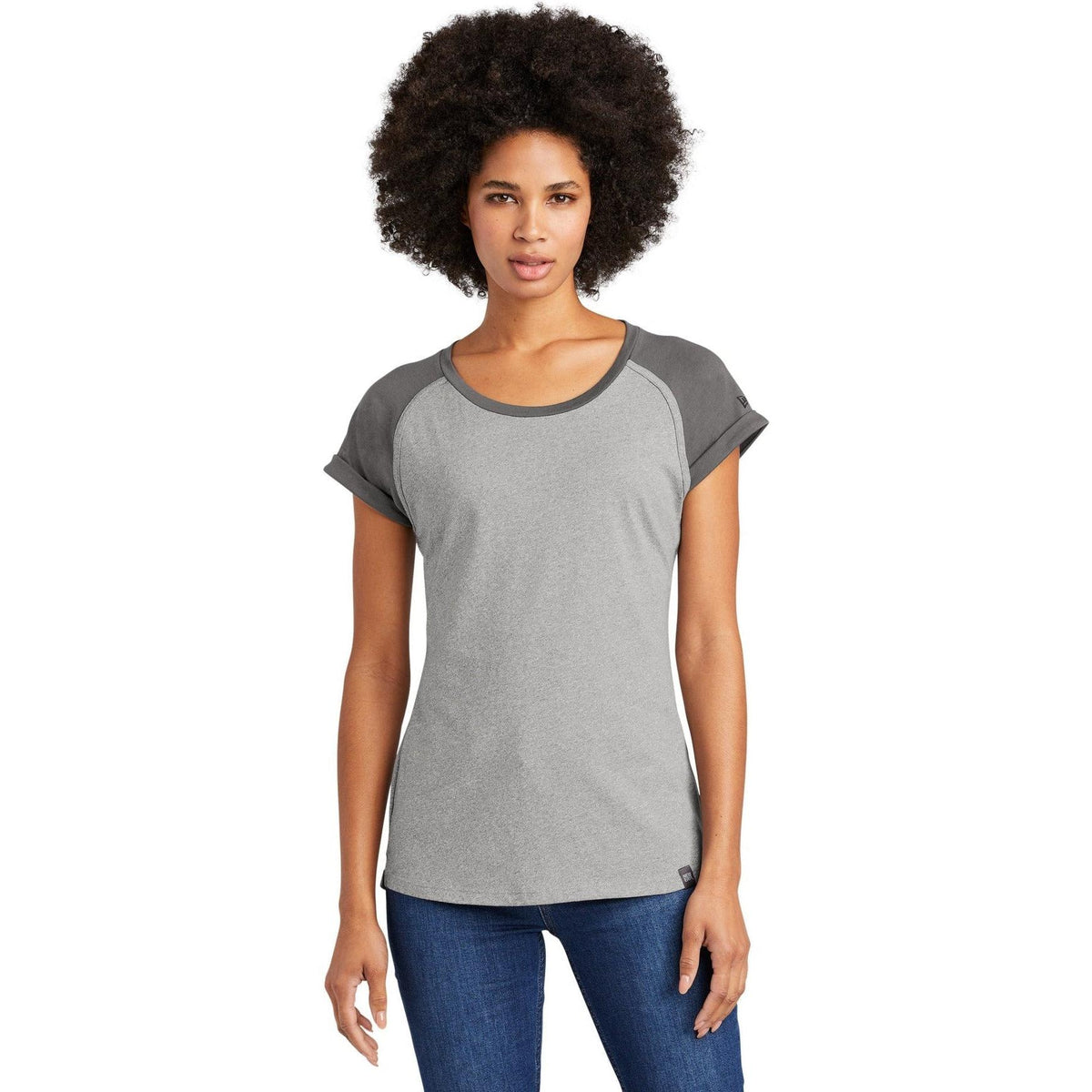 no-logo New Era Women's Heritage Blend Varsity Tee-Polos-New Era-Thread Logic