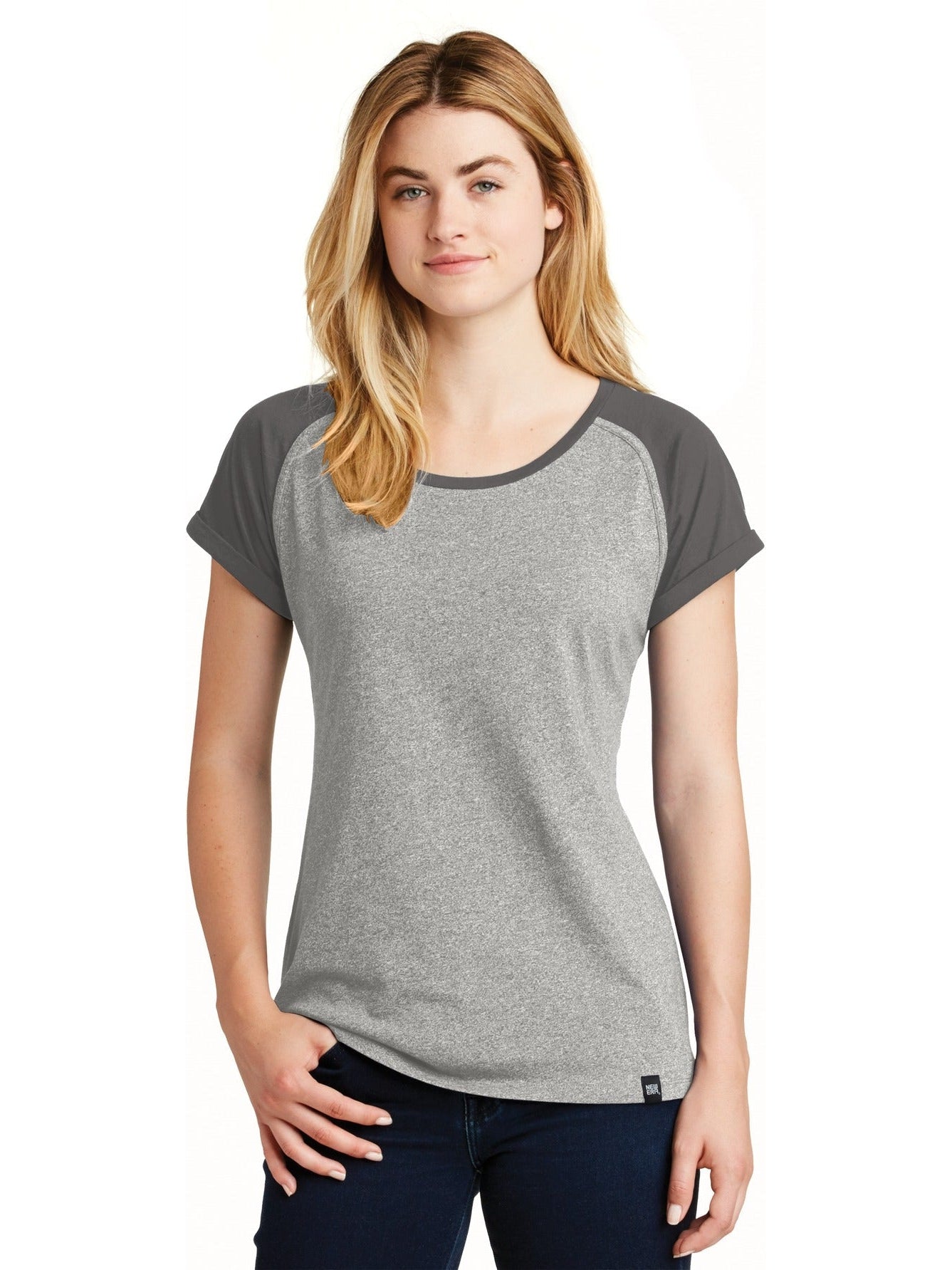 no-logo New Era Ladies Heritage Blend Varsity Tee-Regular-New Era-Thread Logic