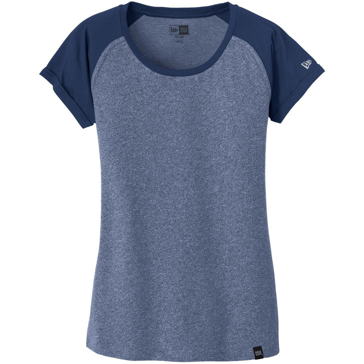 no-logo New Era Women's Heritage Blend Varsity Tee-Polos-New Era-Dark Royal/Dark Royal Twist-XS-Thread Logic
