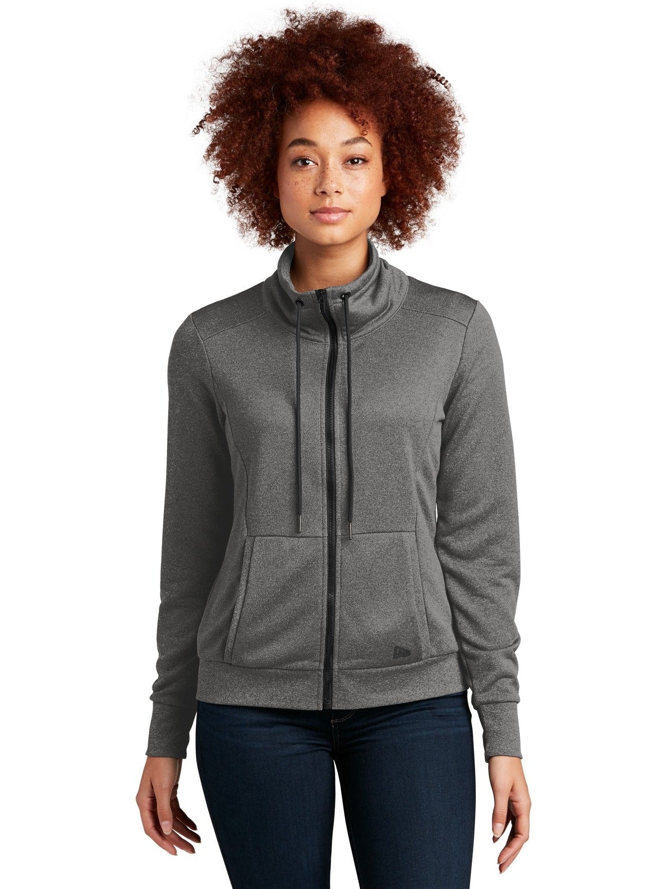 no-logo New Era Ladies Performance Terry Full-Zip Cowl-Regular-New Era-Thread Logic