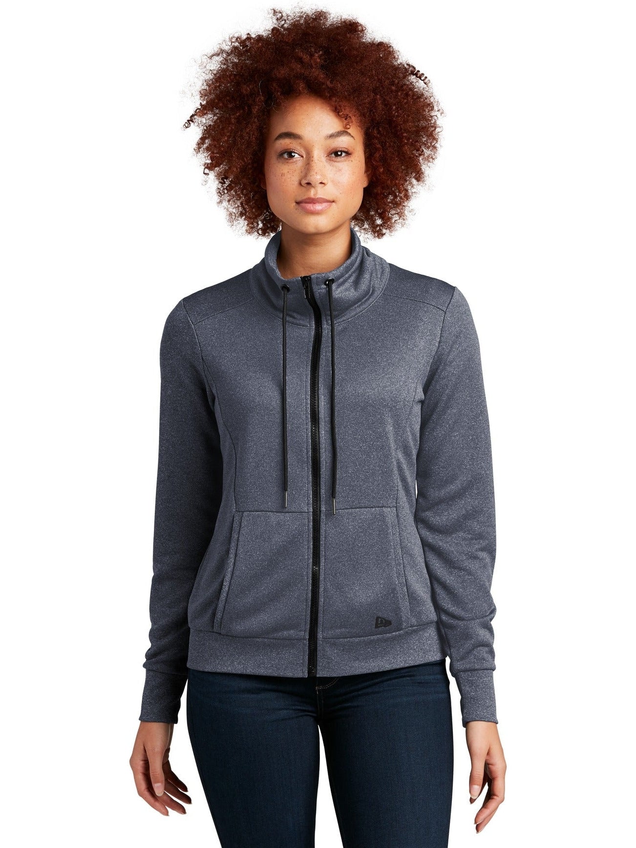 no-logo New Era Ladies Performance Terry Full-Zip Cowl-Regular-New Era-Thread Logic