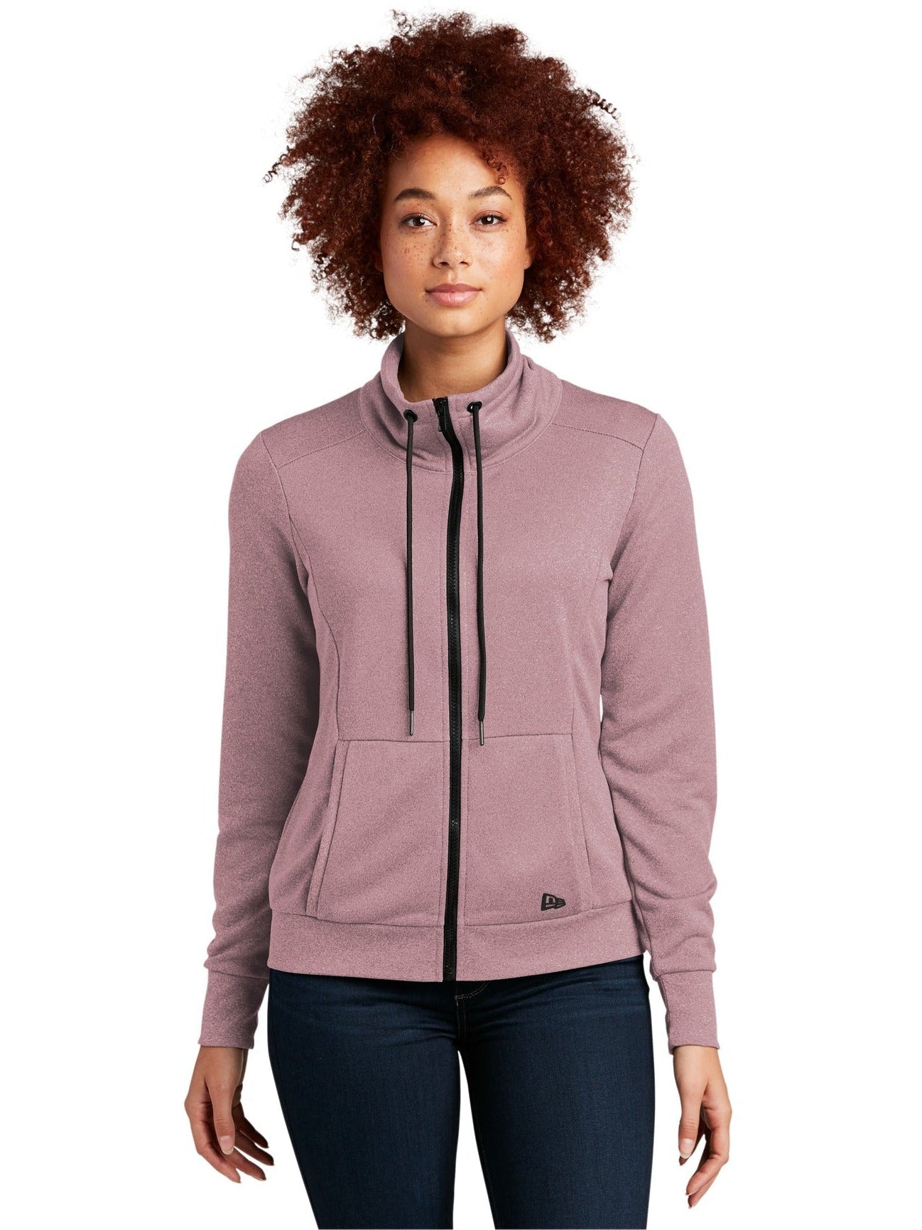 no-logo New Era Ladies Performance Terry Full-Zip Cowl-Regular-New Era-Thread Logic