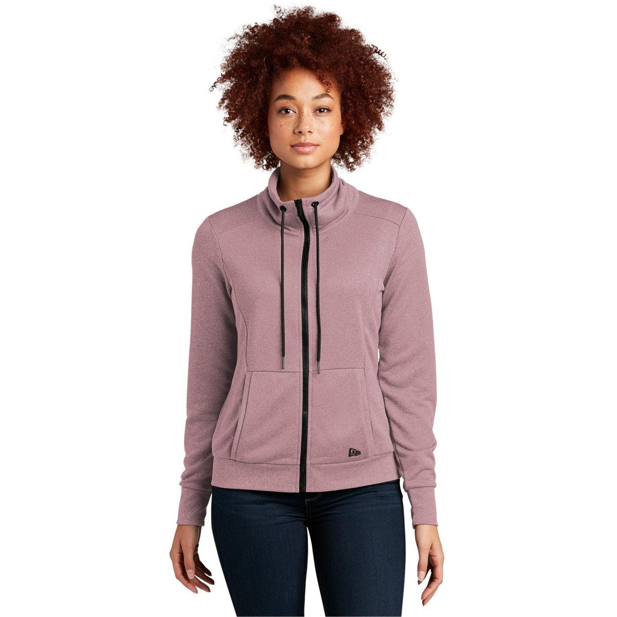 no-logo New Era Ladies Performance Terry Full-Zip Cowl-Regular-New Era-Thread Logic