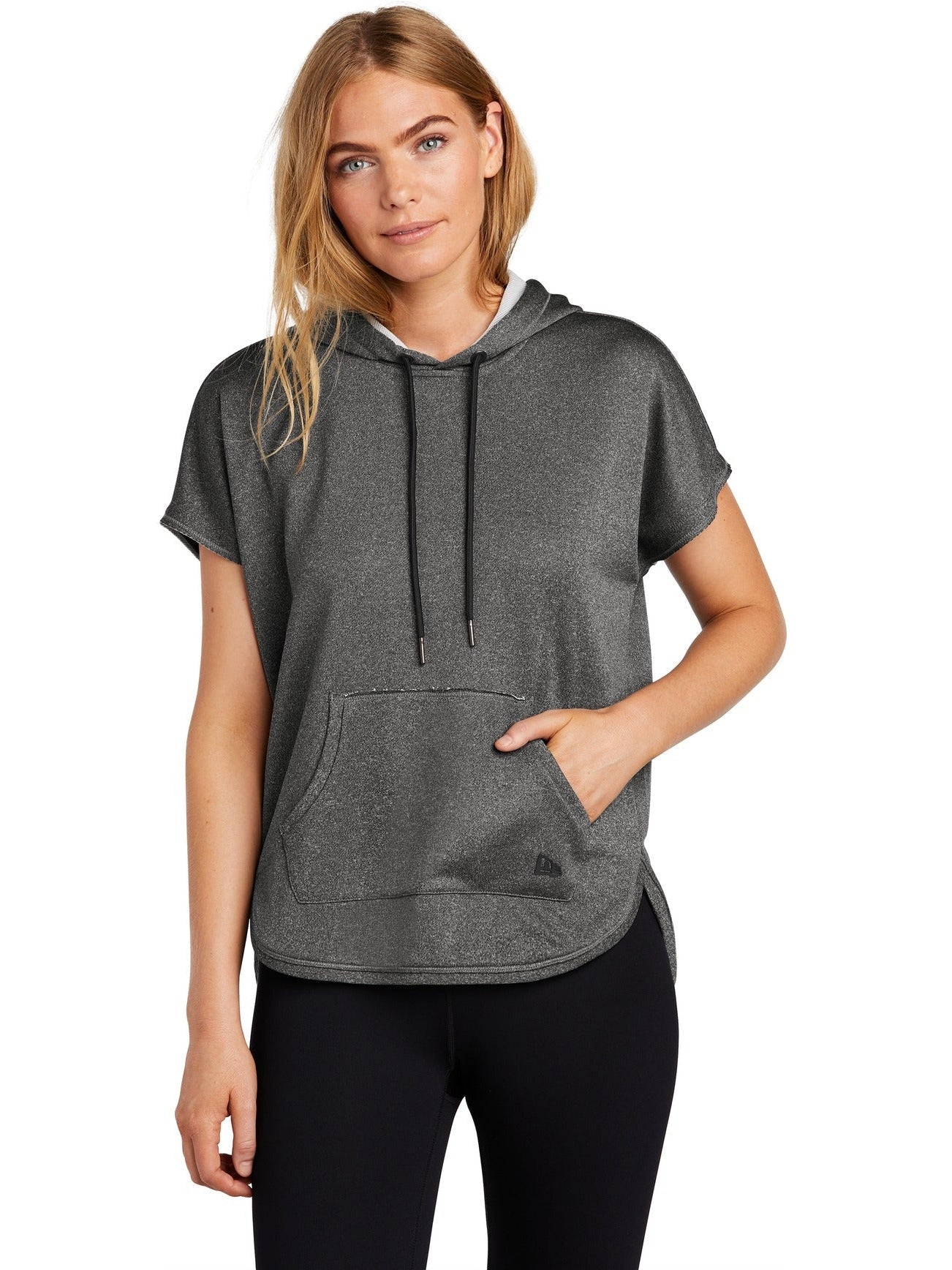 no-logo New Era Ladies Performance Terry Short Sleeve Hoodie-Regular-New Era-Thread Logic