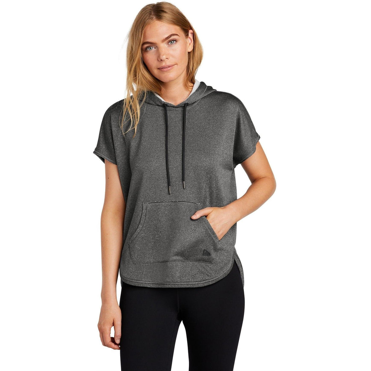 no-logo New Era Ladies Performance Terry Short Sleeve Hoodie-Regular-New Era-Thread Logic