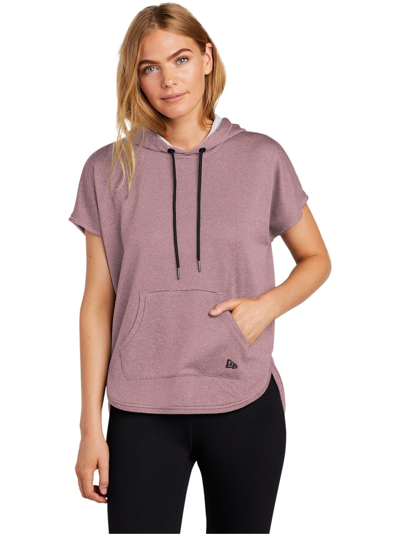 no-logo New Era Ladies Performance Terry Short Sleeve Hoodie-Regular-New Era-Thread Logic