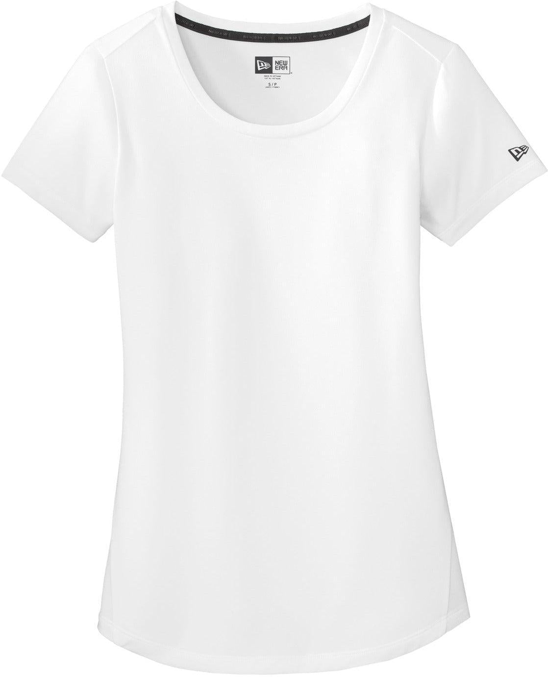 No-Logo CLOSEOUT - New Era Ladies Series Performance Scoop Tee-Polos-New Era-White Solid-S-Thread Logic