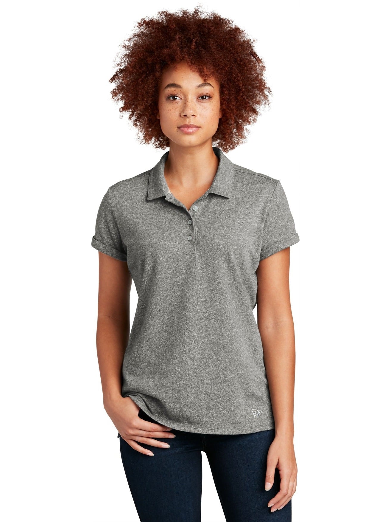 no-logo New Era Ladies Slub Twist Polo-Regular-New Era-Thread Logic