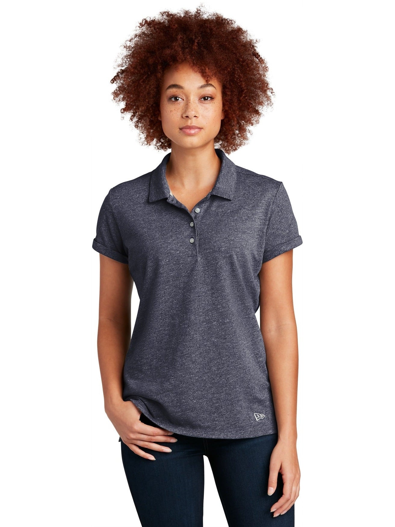 no-logo New Era Ladies Slub Twist Polo-Regular-New Era-Thread Logic