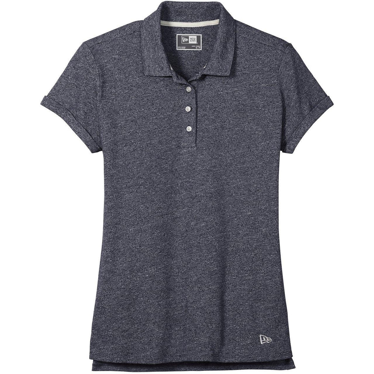 no-logo New Era Women's Slub Twist Polo-Regular-New Era-True Navy Twist-XS-Thread Logic
