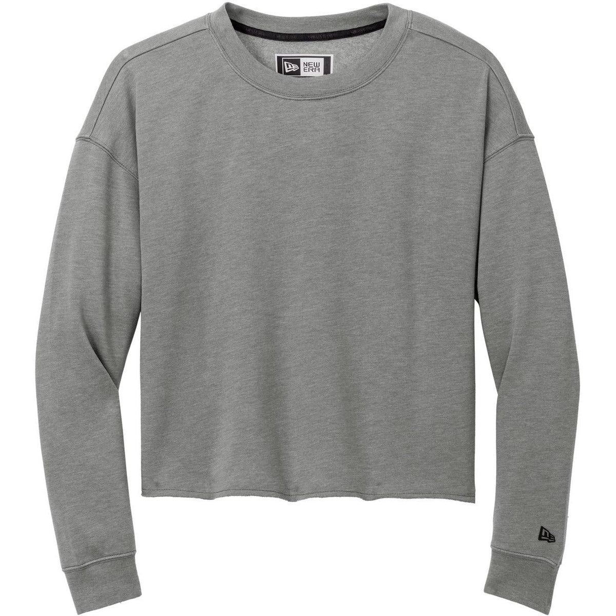 no-logo New Era Ladies Tri-Blend Fleece Crop Crew