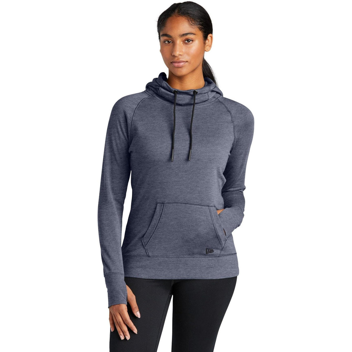 no-logo New Era Women's Tri-Blend Fleece Pullover Hoodie-Hoodies-New Era-Thread Logic