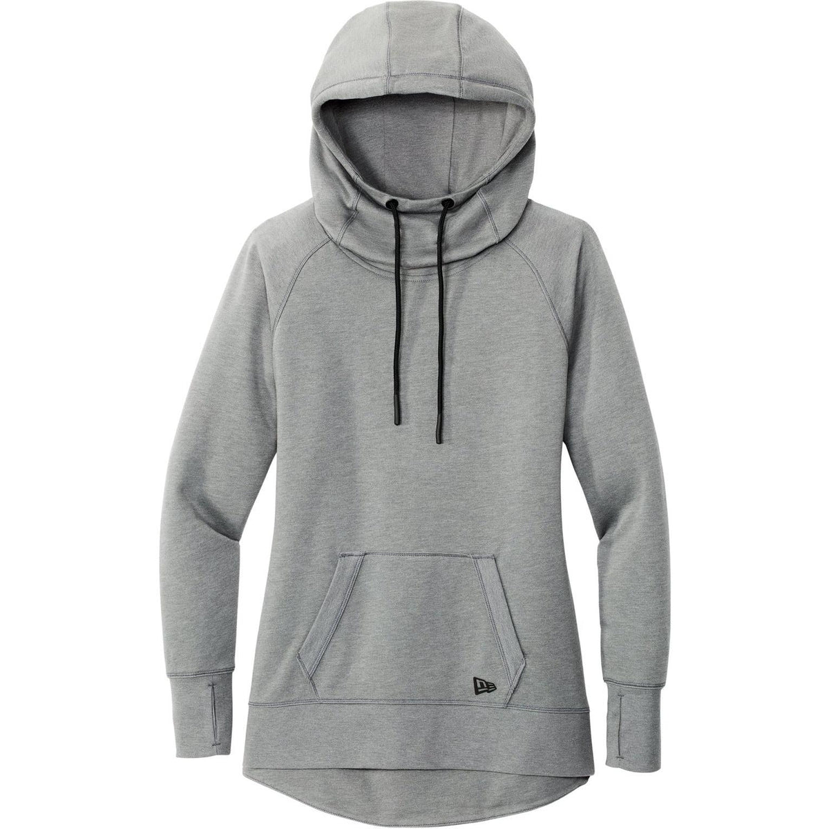 no-logo New Era Women's Tri-Blend Fleece Pullover Hoodie-Hoodies-New Era-Shadow Grey Heather-XS-Thread Logic