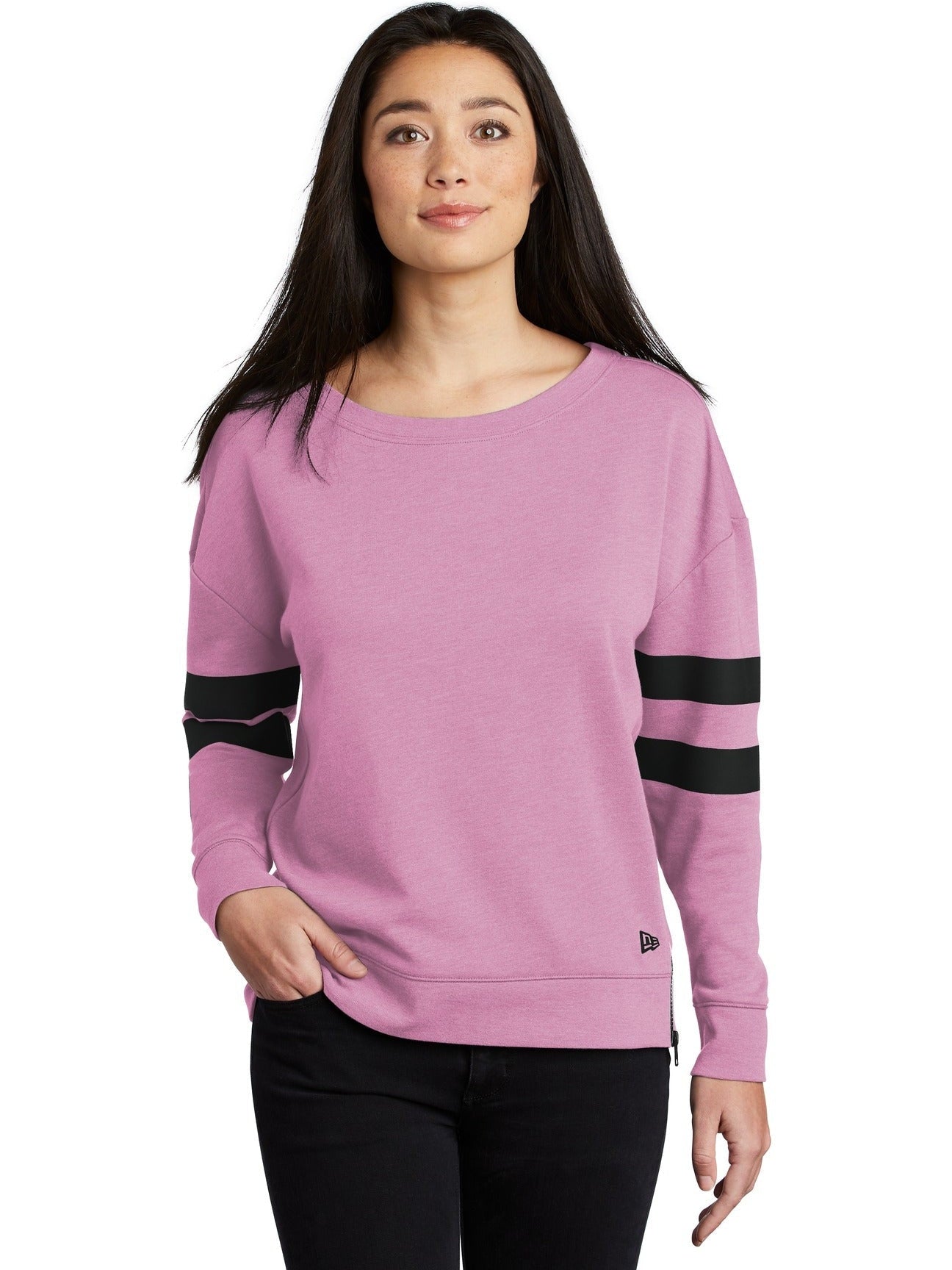 no-logo New Era Ladies Tri-Blend Fleece Varsity Crew-Active-New Era-Thread Logic