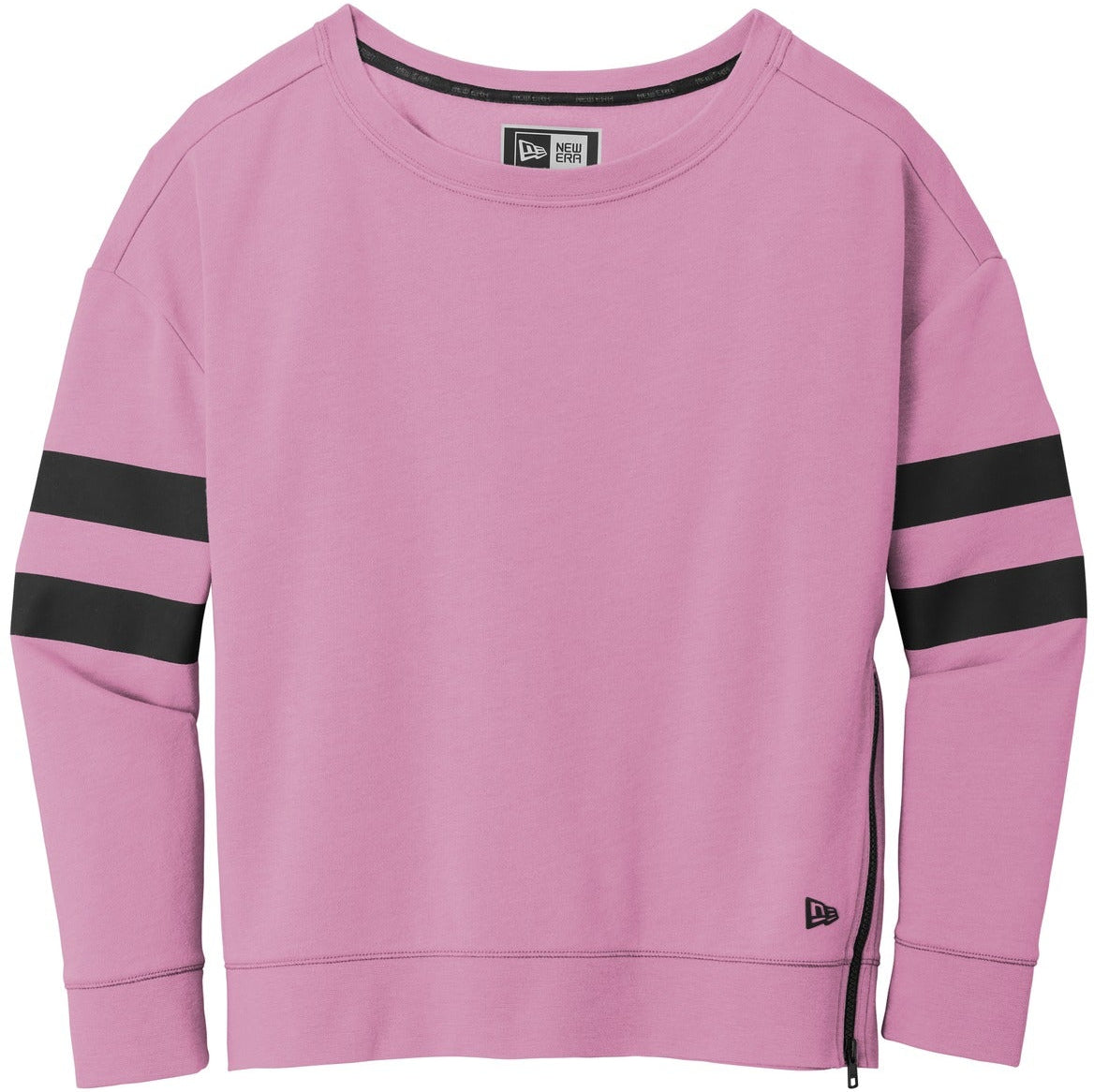 No-Logo CLOSEOUT - New Era Ladies Tri-Blend Fleece Varsity Crew-Crewnecks-New Era-Lilac Heather-S-Thread Logic