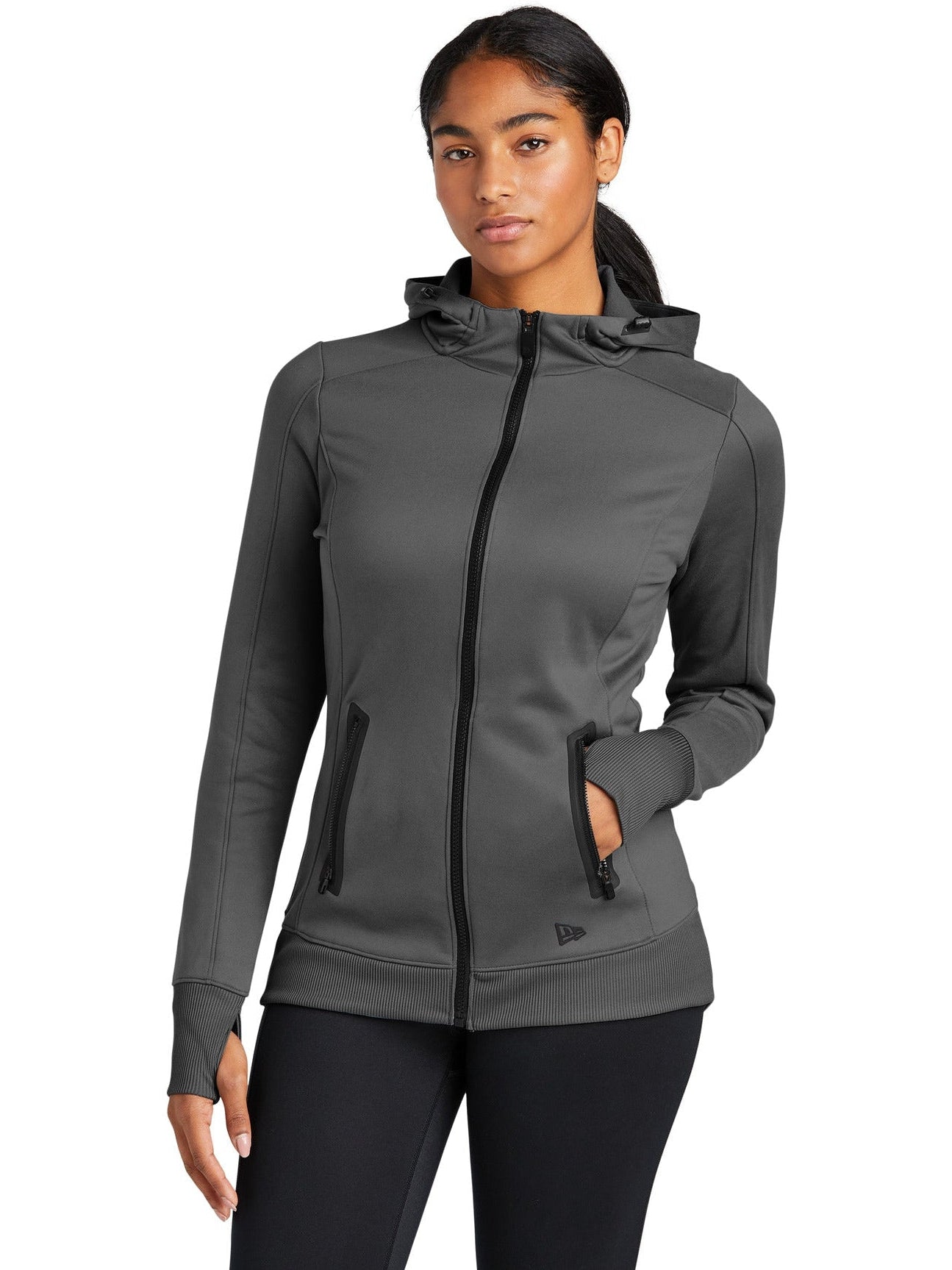 no-logo New Era Ladies Venue Fleece Full-Zip Hoodie-Regular-New Era-Thread Logic