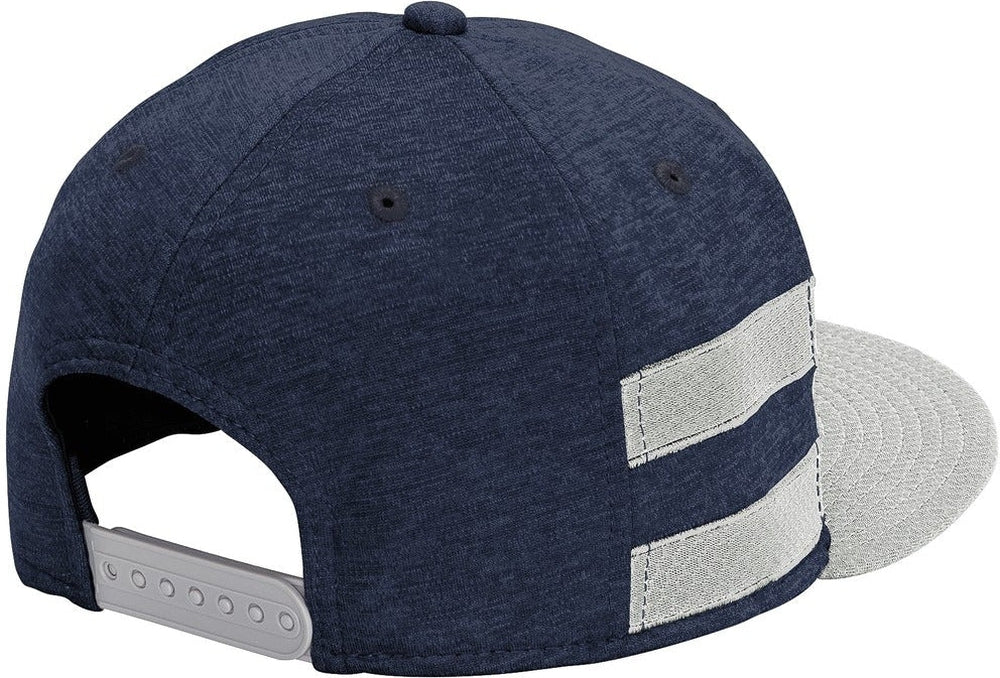 no-logo New Era Shadow Heather Striped Flat Bill Snapback Cap-Regular-New Era-Thread Logic
