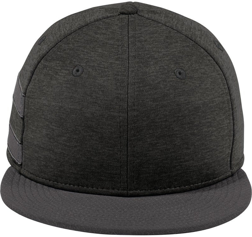 New Era Shadow Heather Striped Flat Bill Snapback Cap-Regular-New Era-Black Shadow Heather/Graphite-OSFA-Thread Logic