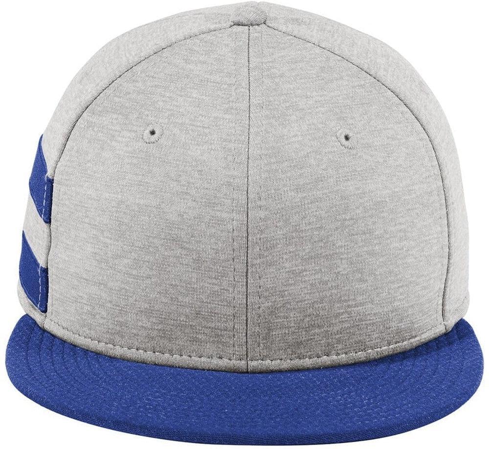 New Era Shadow Heather Striped Flat Bill Snapback Cap-Regular-New Era-Shadow Heather/Royal-OSFA-Thread Logic