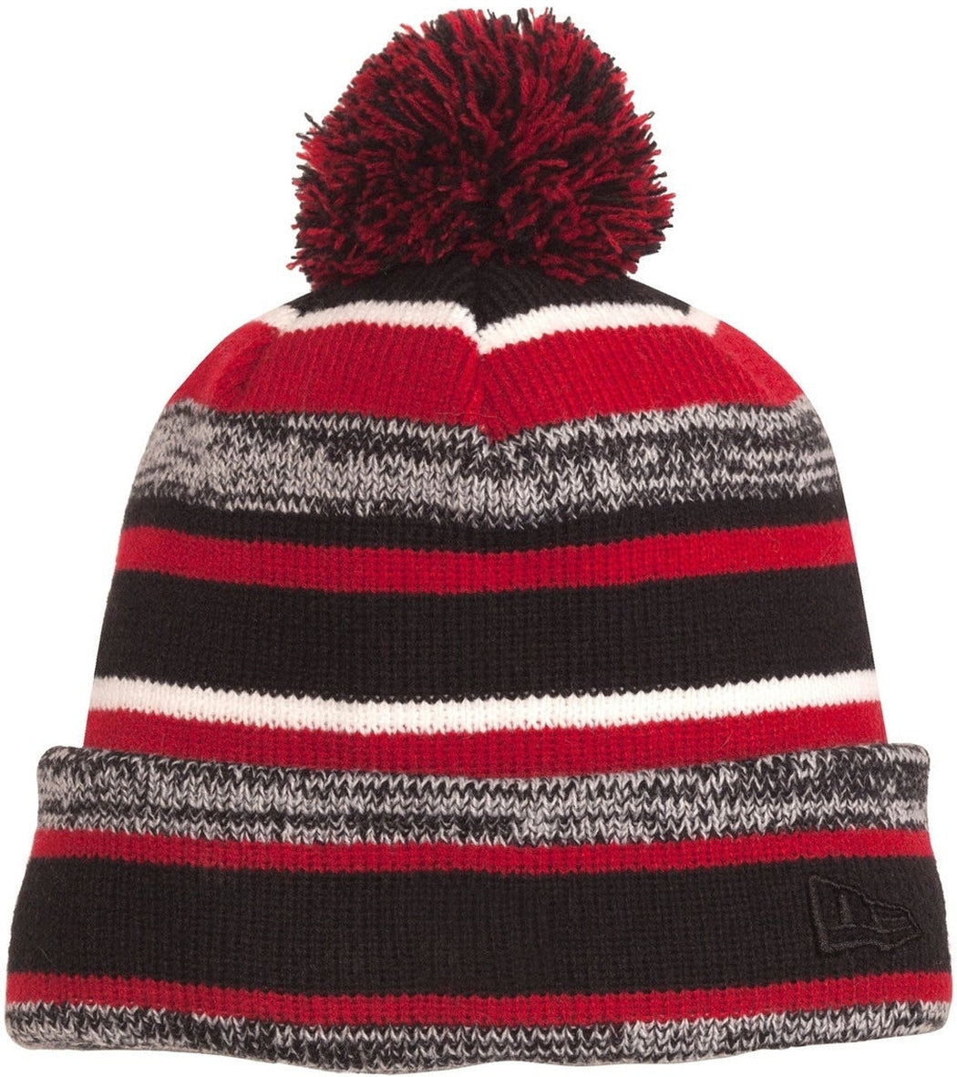 New Era Sideline Beanie-Regular-New Era-Black/Scarlet-OSFA-Thread Logic