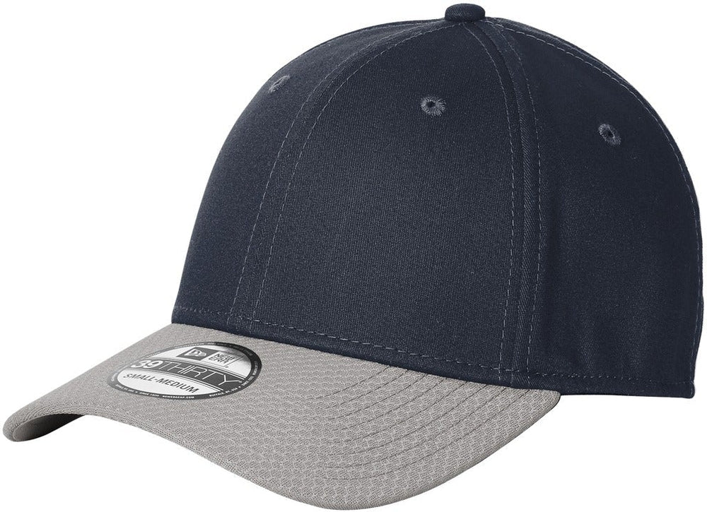 No-Logo CLOSEOUT - New Era Stretch Cotton Striped Cap-Headwear-New Era-Deep Navy/Grey-S/M-Thread Logic