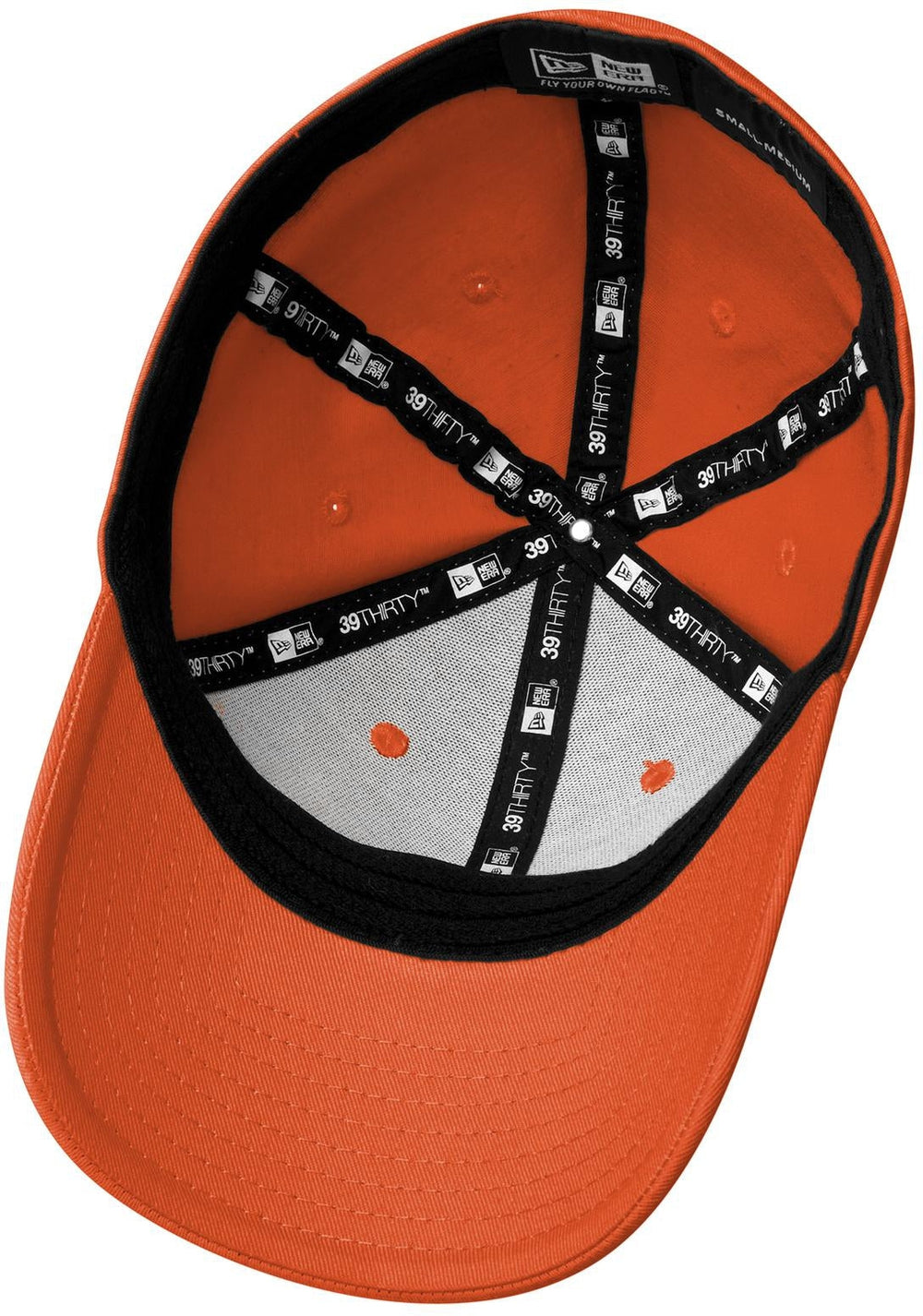 no-logo New Era Structured Fitted Cotton Cap-Regular-New Era-Orange-S/M-Thread Logic no-logo