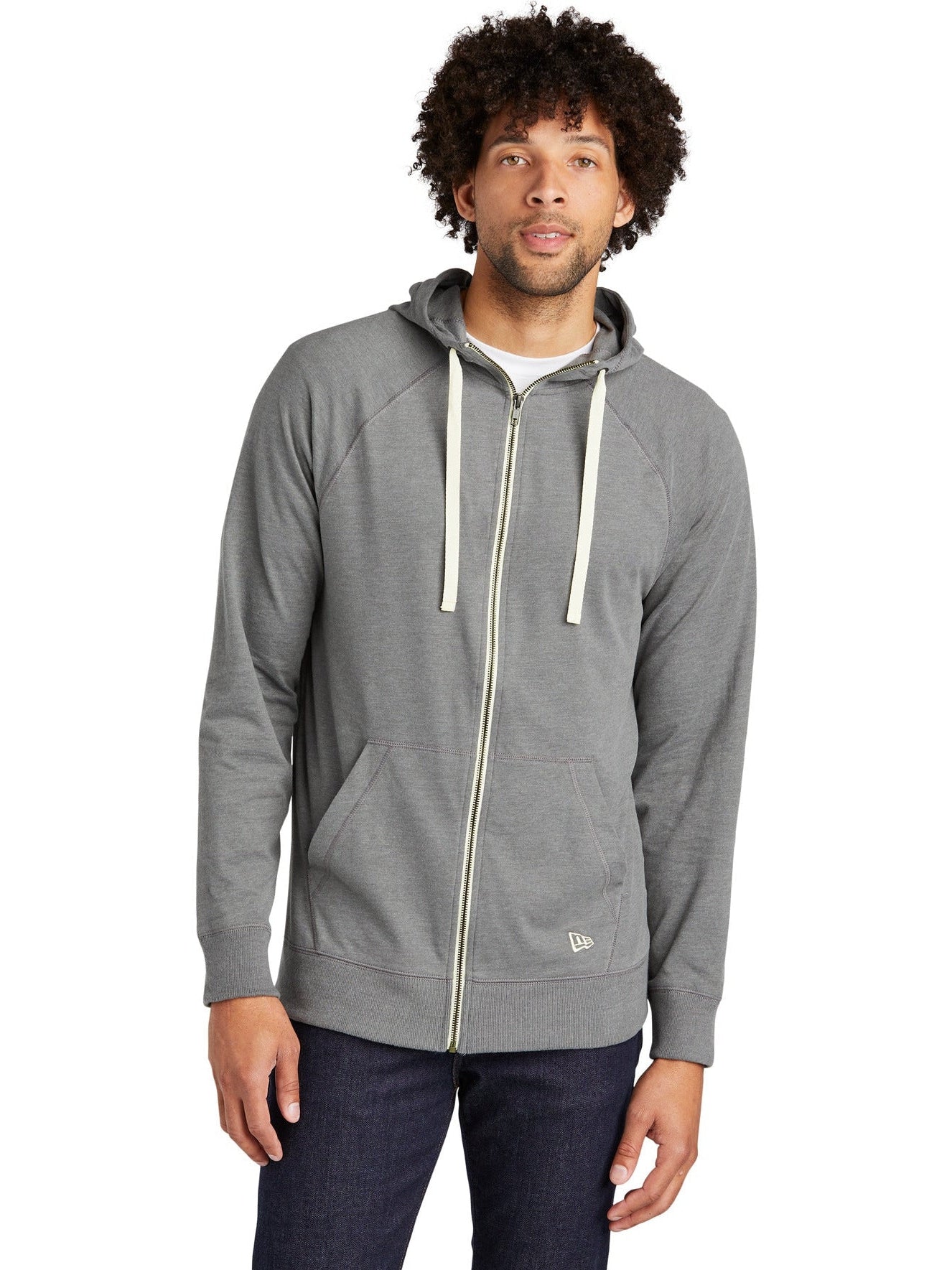 no-logo New Era Sueded Cotton Full-Zip Hoodie-Regular-New Era-Thread Logic