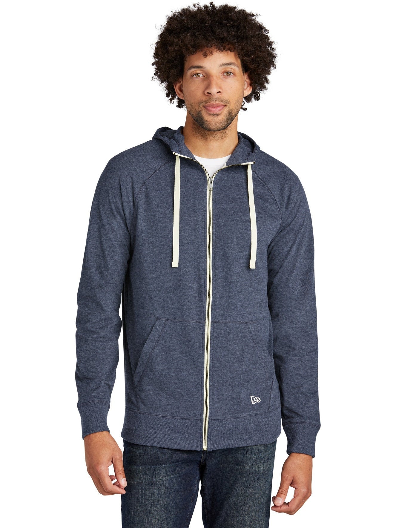 no-logo New Era Sueded Cotton Full-Zip Hoodie-Regular-New Era-Thread Logic