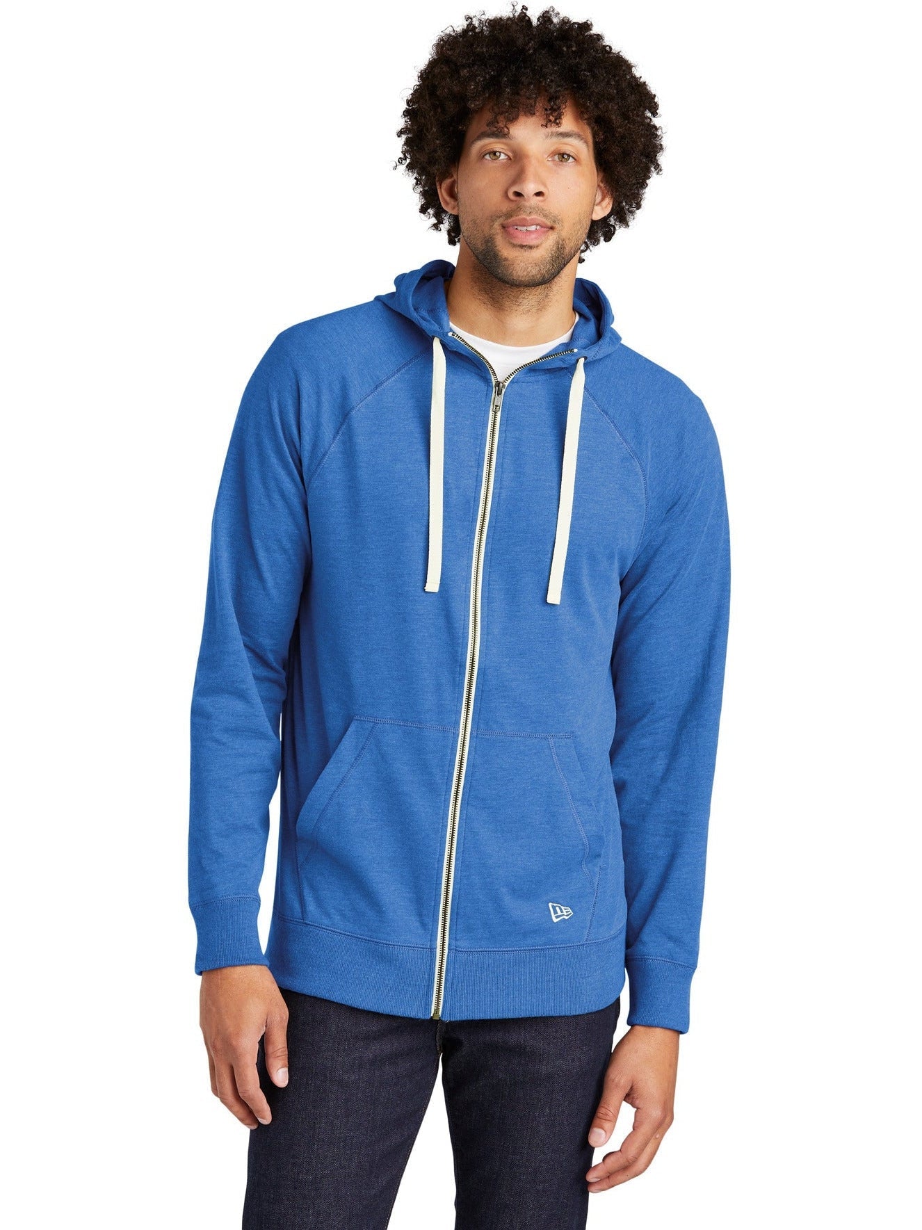 no-logo New Era Sueded Cotton Full-Zip Hoodie-Regular-New Era-Thread Logic