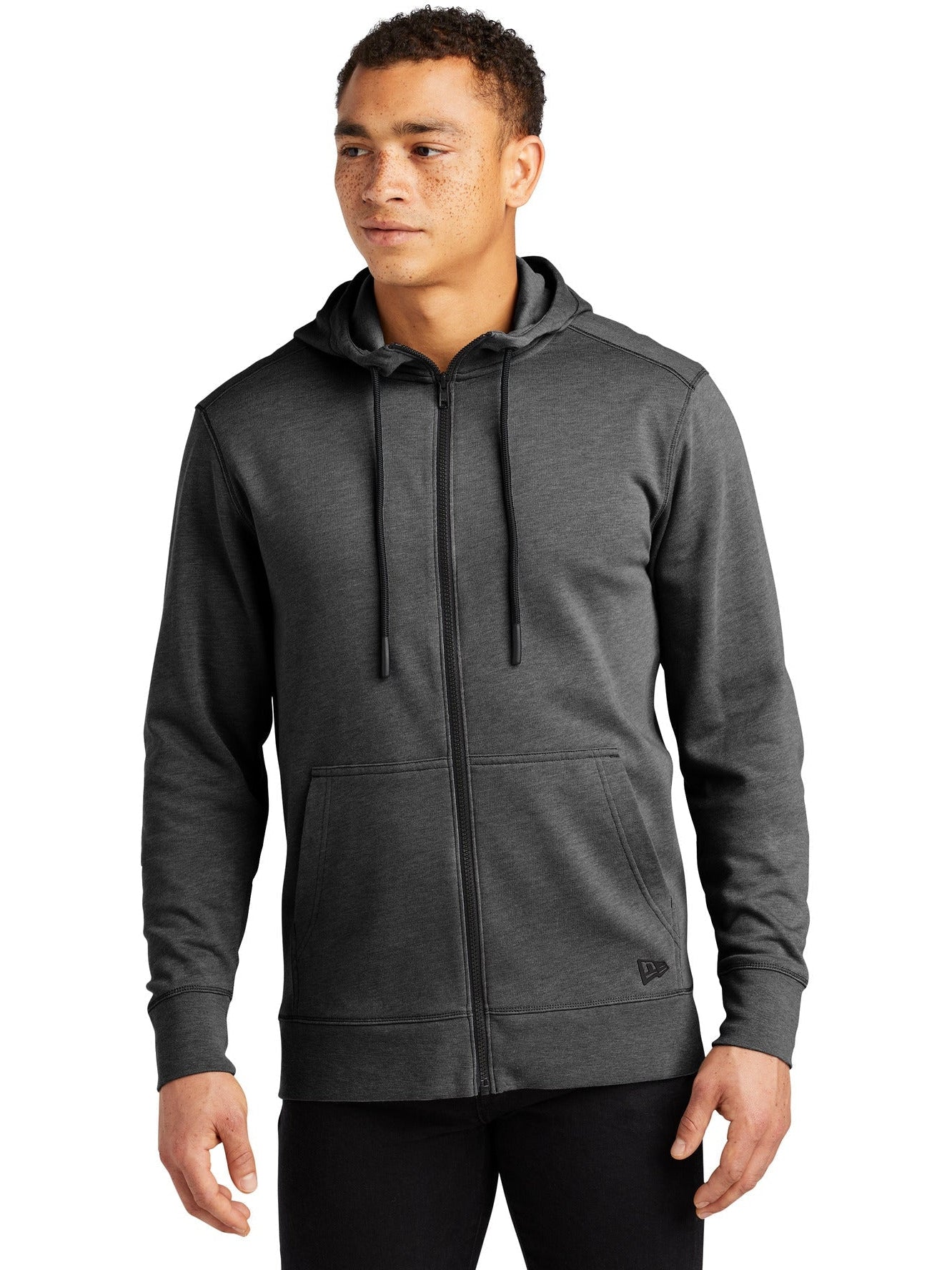 no-logo New Era Tri-Blend Fleece Full-Zip Hoodie-Regular-New Era-Thread Logic