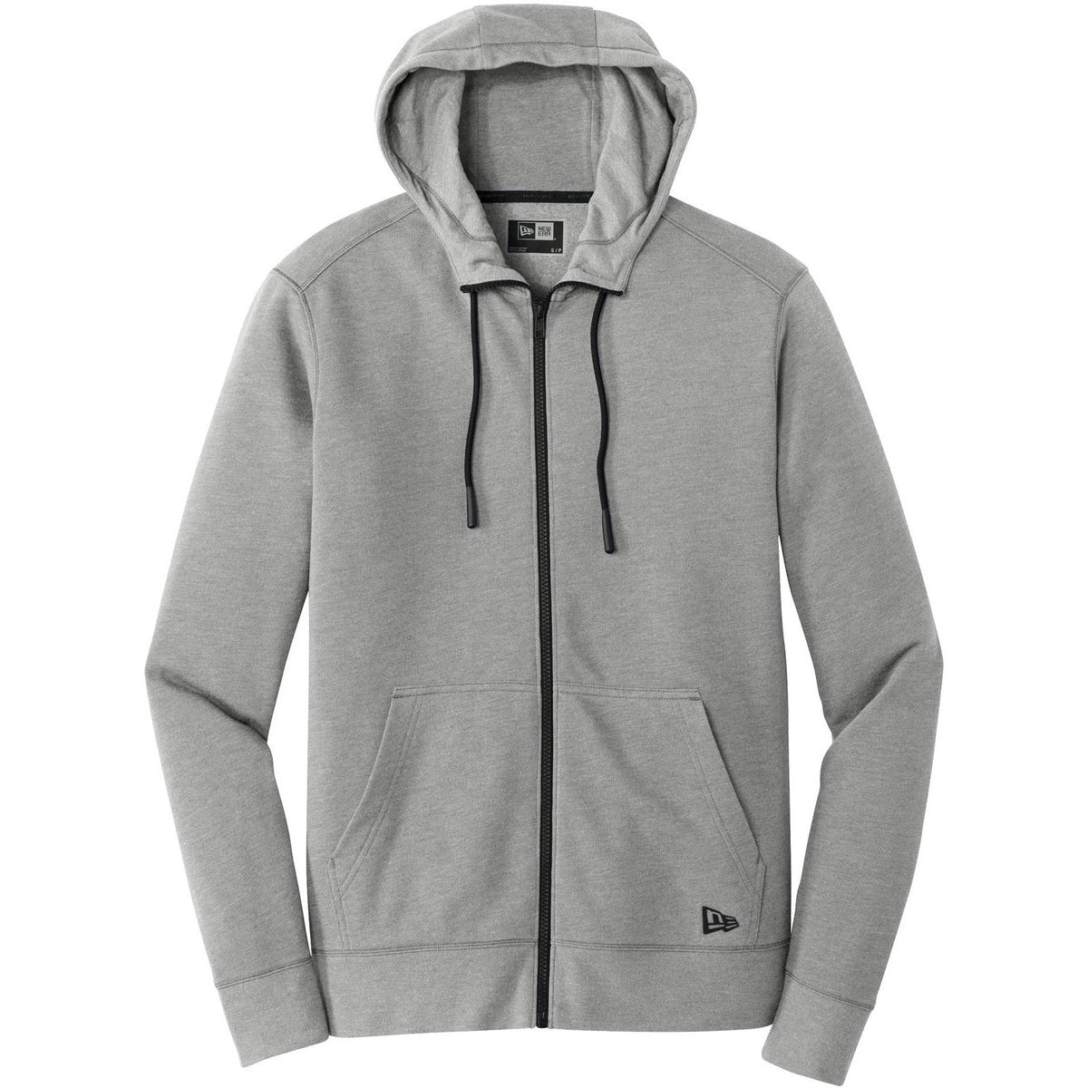 no-logo New Era Tri-Blend Fleece Full-Zip Hoodie-Full Zips-New Era-Shadow Grey Heather-S-Thread Logic