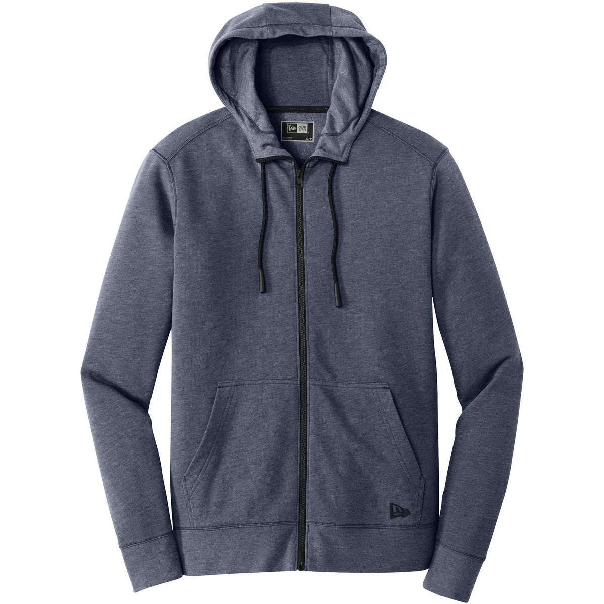 no-logo New Era Tri-Blend Fleece Full-Zip Hoodie-Full Zips-New Era-True Navy Heather-S-Thread Logic