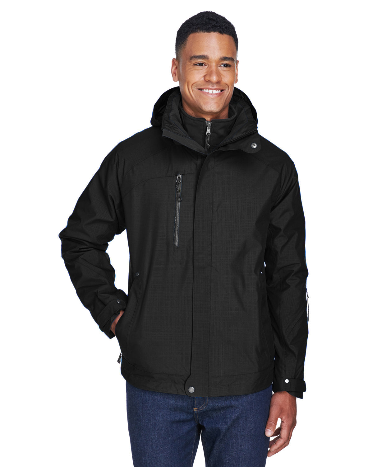 North End Caprice 3-in-1 Jacket with Soft Shell Liner-Men's Jackets-North End-Black-S-Thread Logic