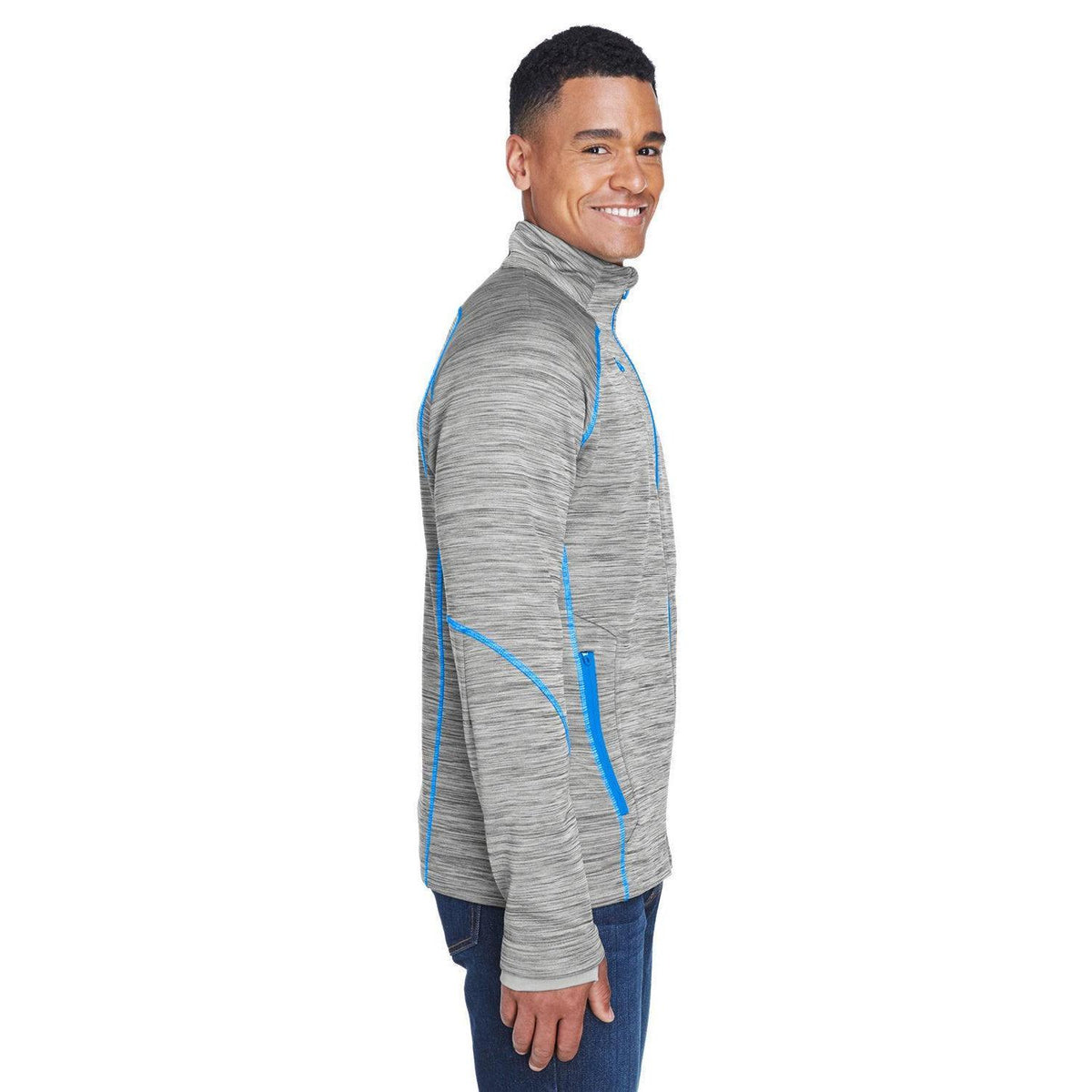 no-logo North End Flux Mélange Bonded Fleece Jacket-Men's Jackets-North End-Thread Logic