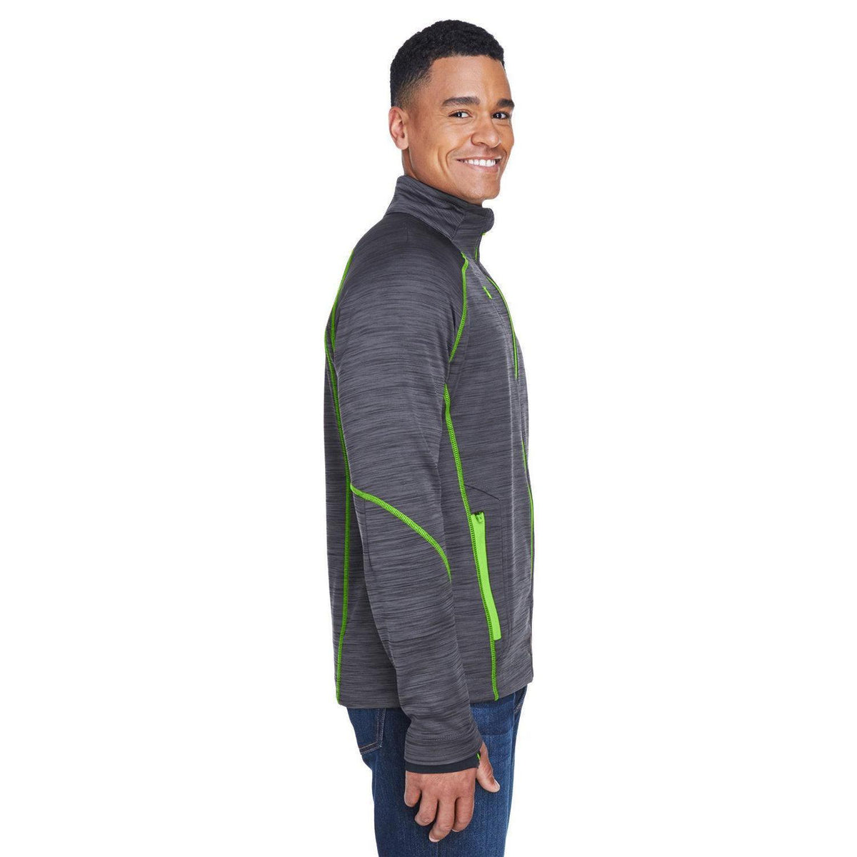 no-logo North End Flux Mélange Bonded Fleece Jacket-Men's Jackets-North End-Thread Logic