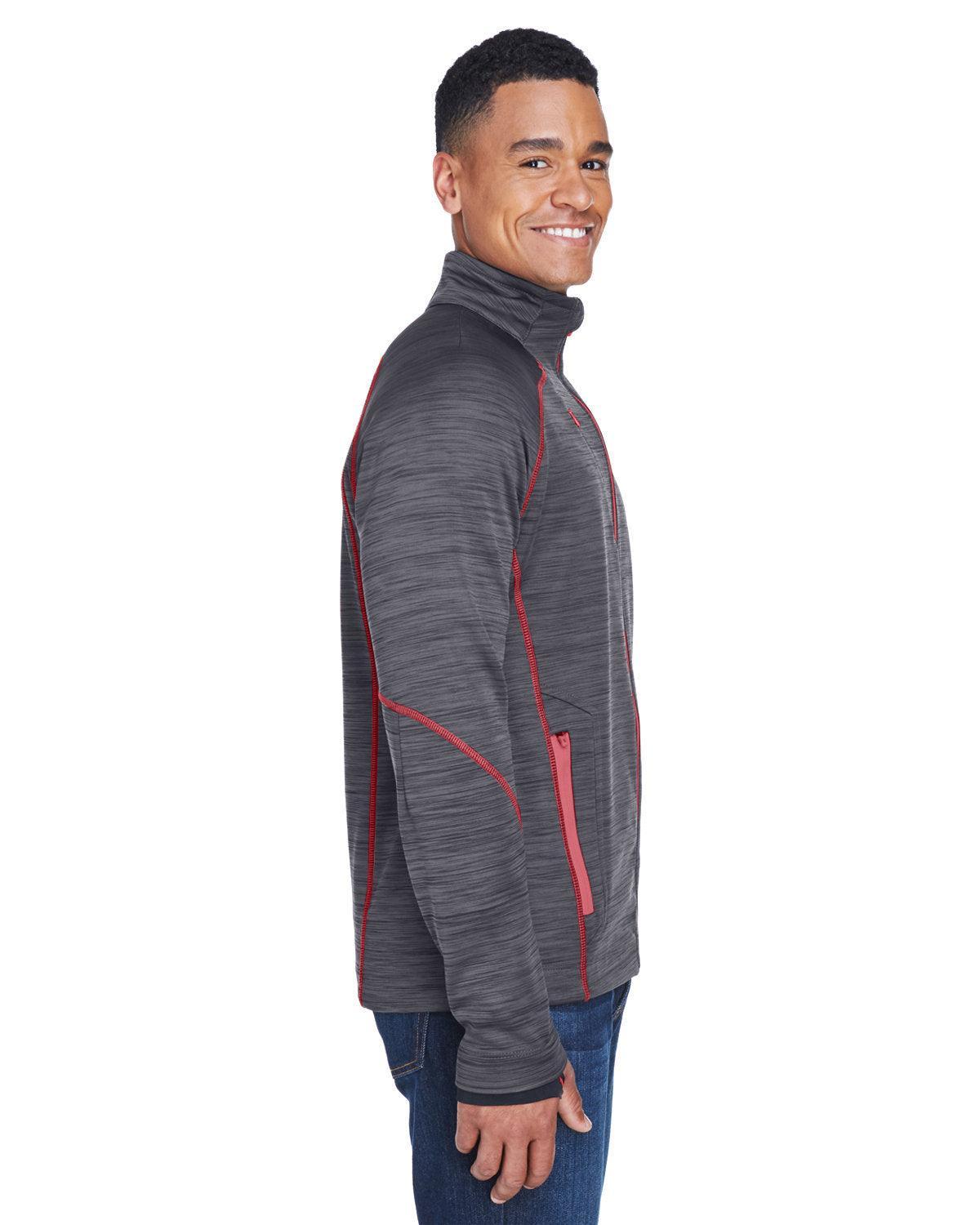 no-logo North End Flux Mélange Bonded Fleece Jacket-Men's Jackets-North End-Thread Logic