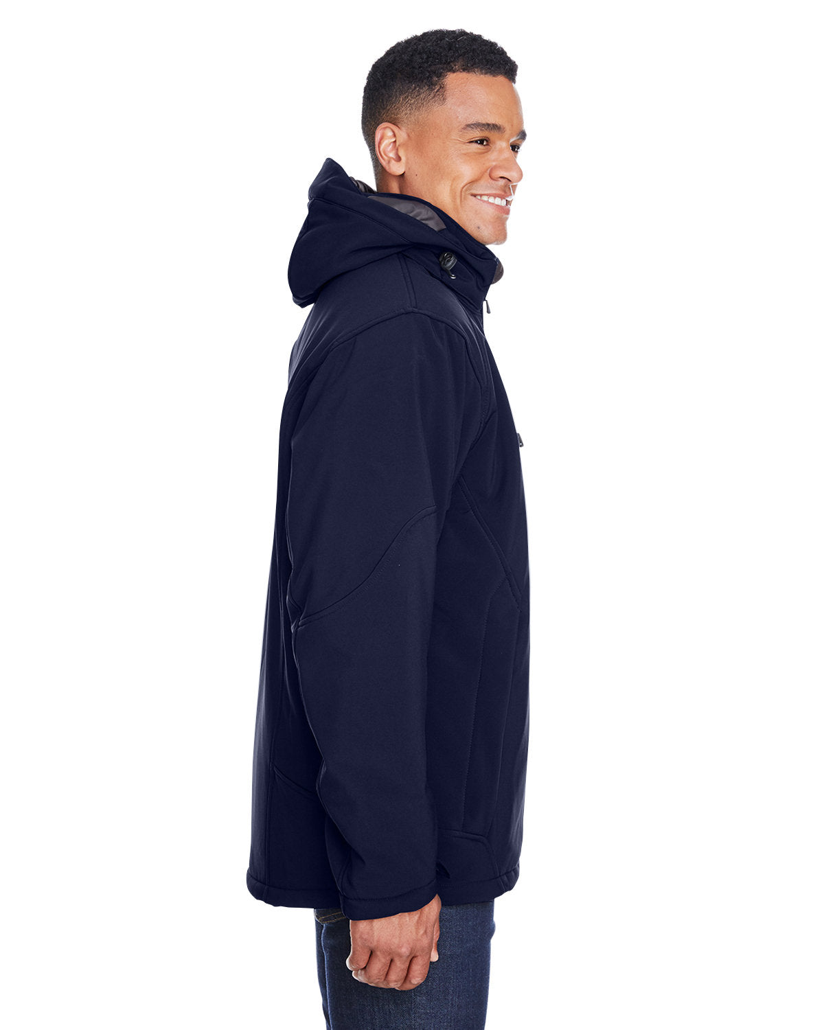 no-logo North End Glacier Insulated Three-Layer Fleece Bonded Soft Shell Jacket-Men's Jackets-North End-Thread Logic