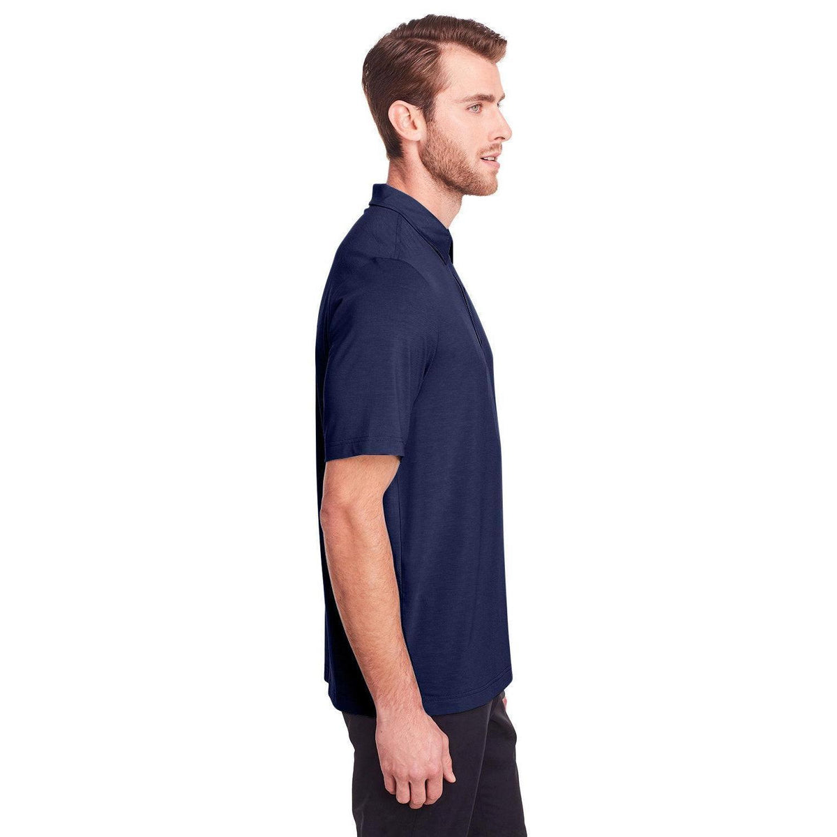 no-logo North End Jaq Snap-Up Stretch Performance Polo-Men's Polos-North End-Thread Logic