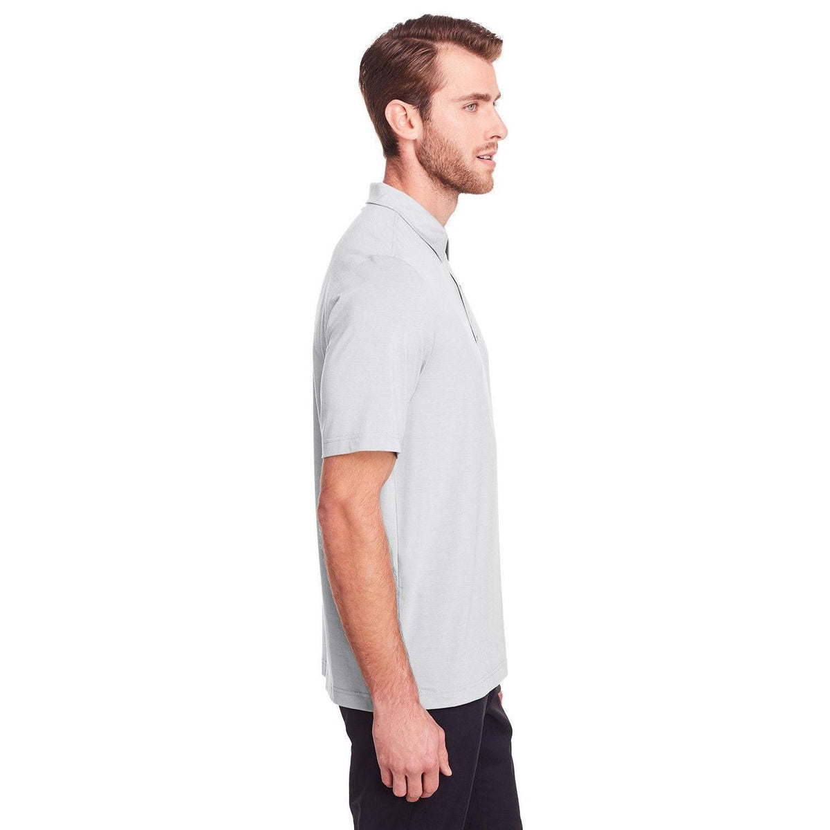 no-logo North End Jaq Snap-Up Stretch Performance Polo-Men's Polos-North End-Thread Logic