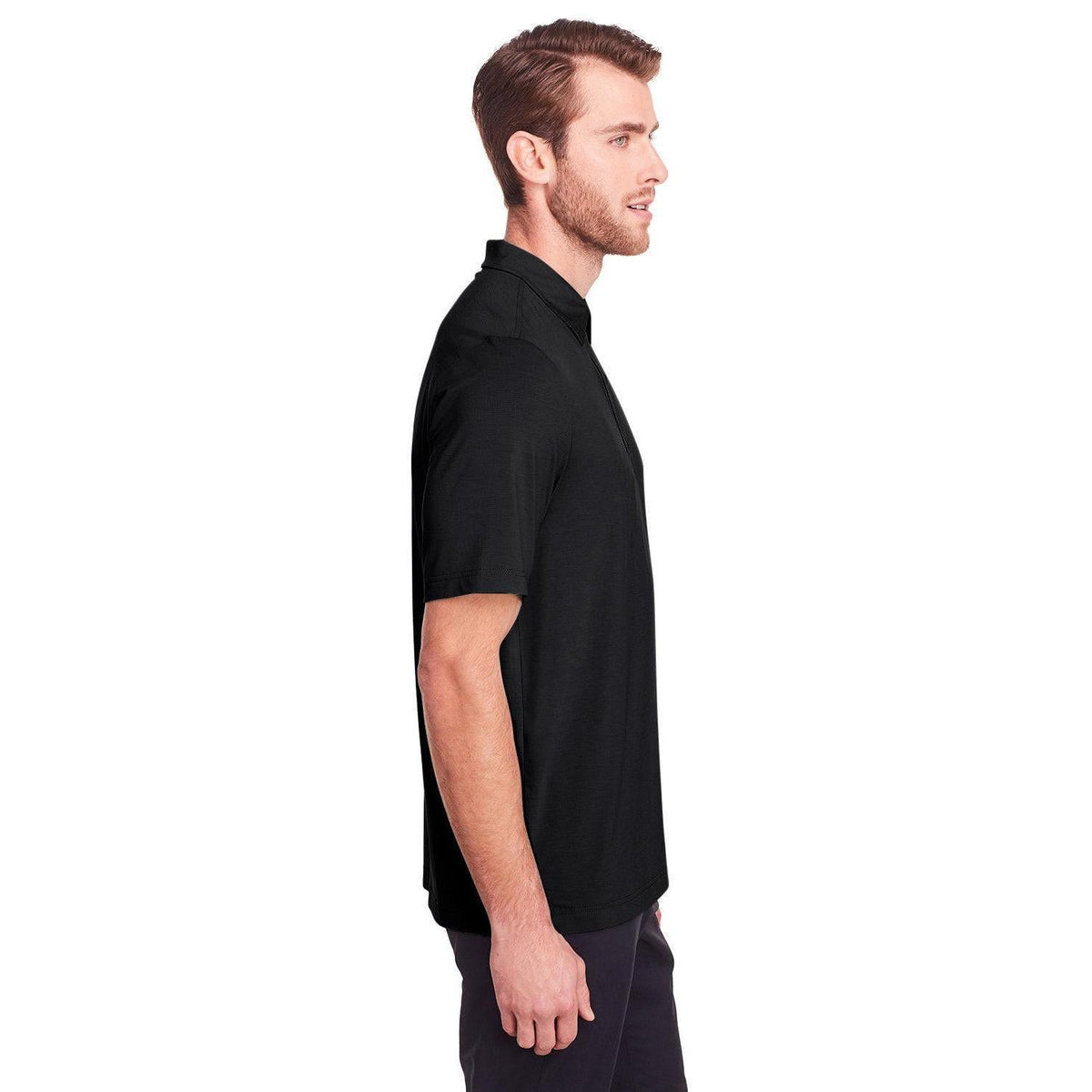 no-logo North End Jaq Snap-Up Stretch Performance Polo-Men's Polos-North End-Thread Logic