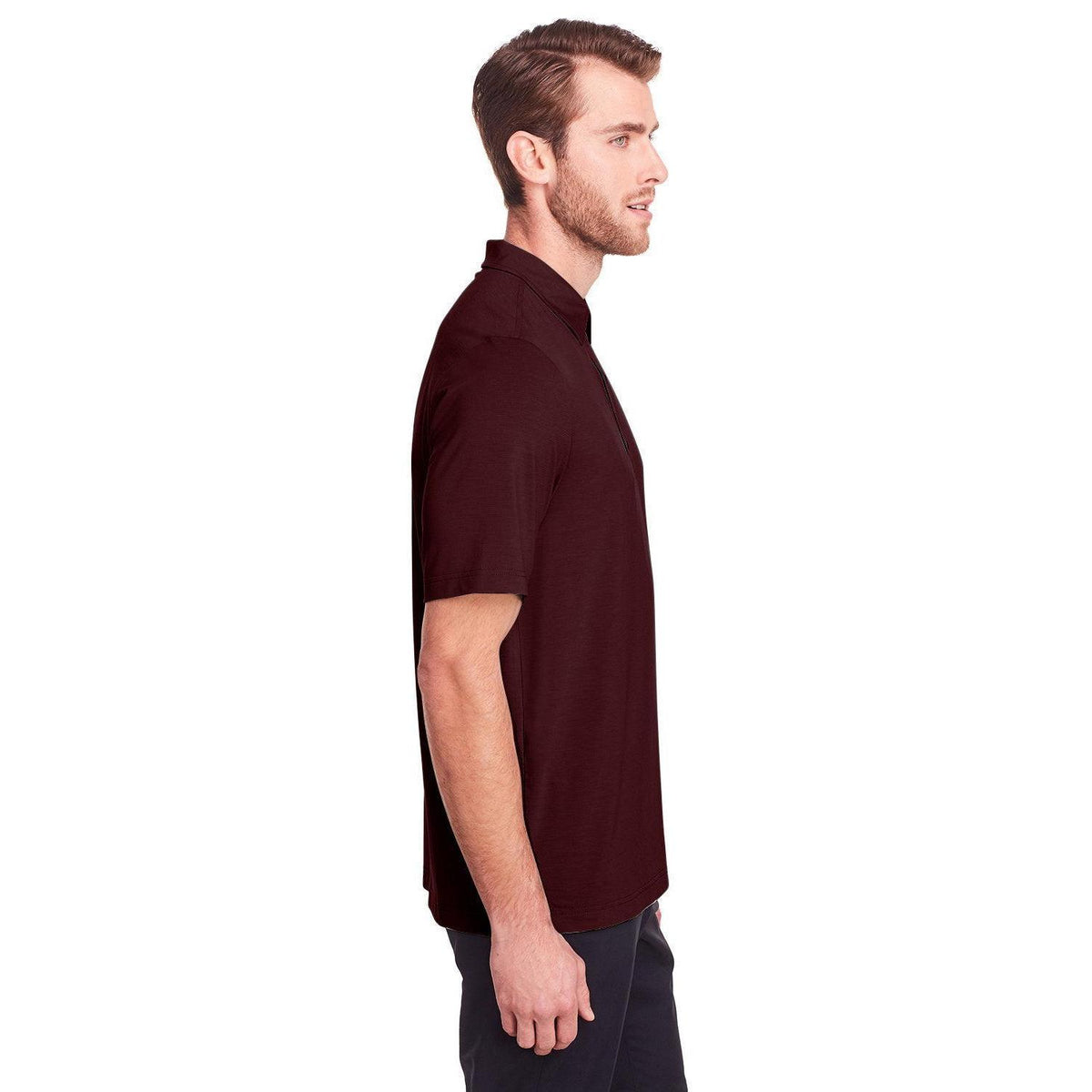 no-logo North End Jaq Snap-Up Stretch Performance Polo-Men's Polos-North End-Thread Logic