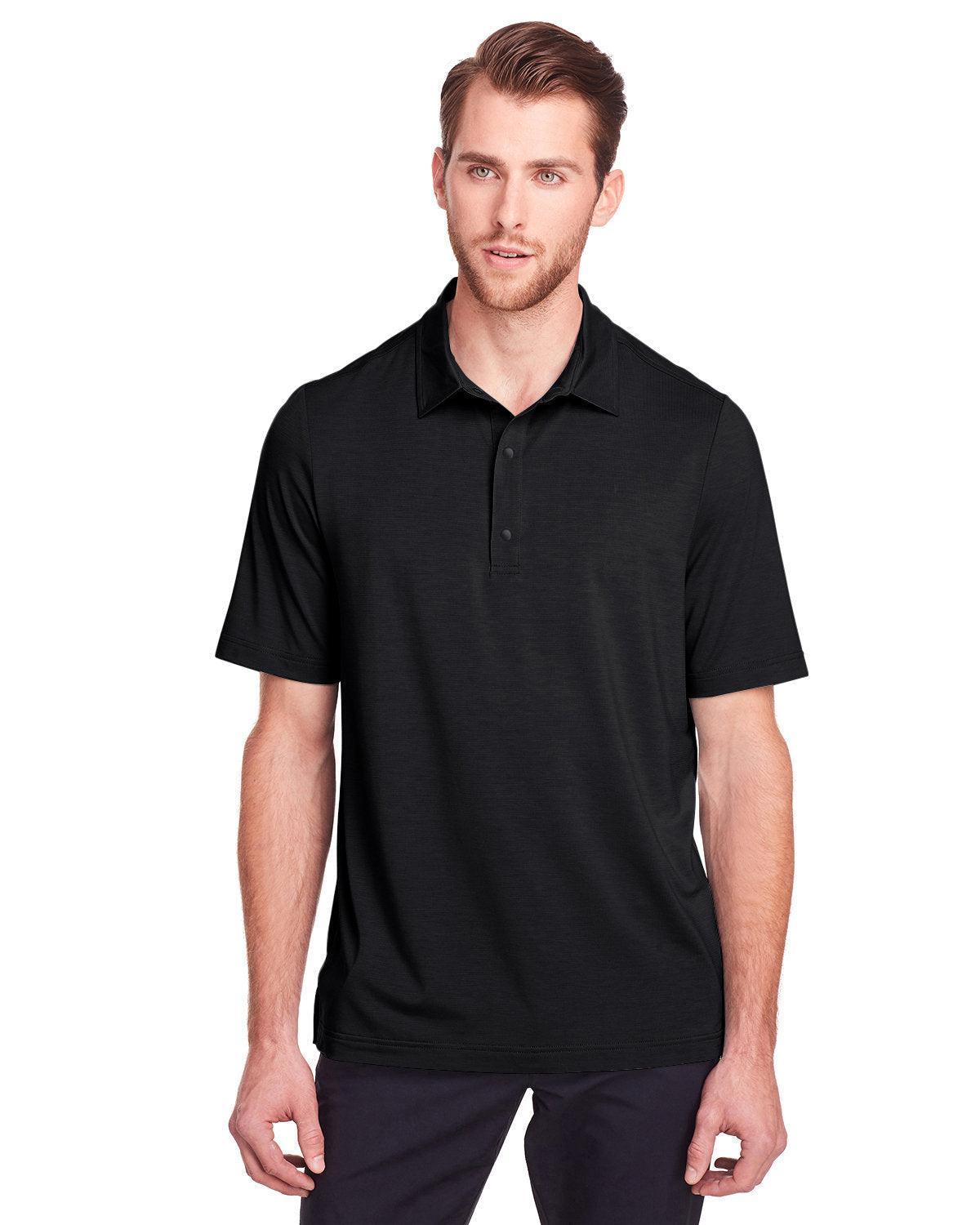 North End Jaq Snap-Up Stretch Performance Polo-Men's Polos-North End-Black-S-Thread Logic